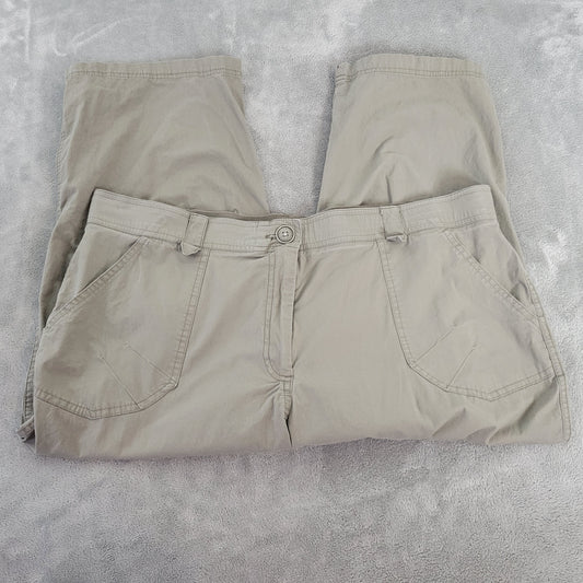 Counterparts Women's 18 Gray Capri Pants Straight Leg Elastic Waist GRA49E