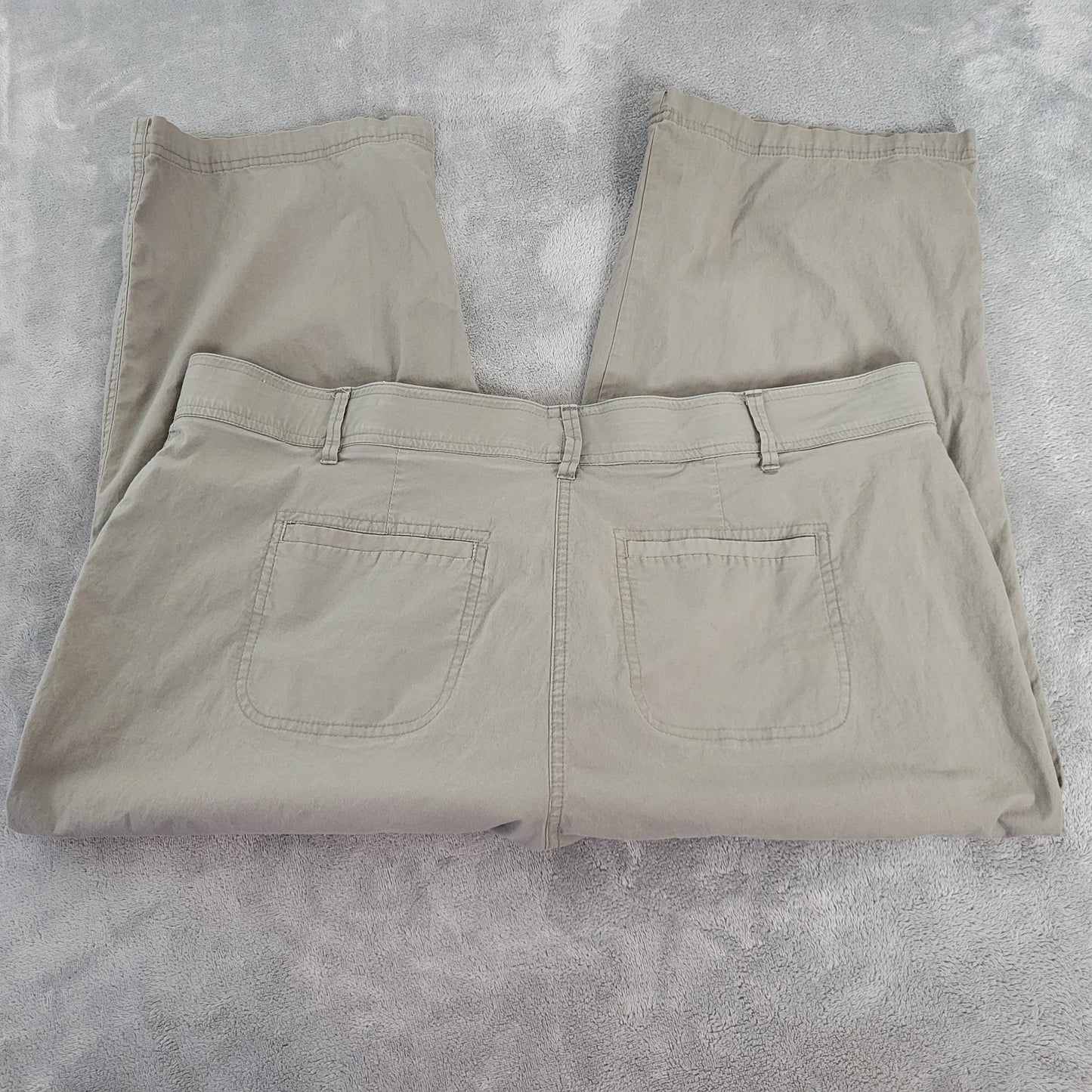 Counterparts Women's 18 Gray Capri Pants Straight Leg Elastic Waist GRA49E