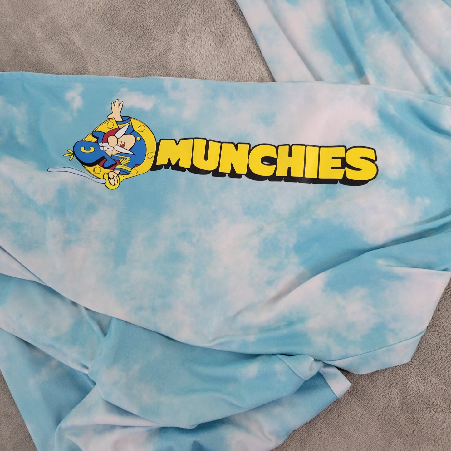 Cap'n Crunch Cereal Pajama Lounge Pants XL Blue Tie Dye Womens Pockets NOV74E