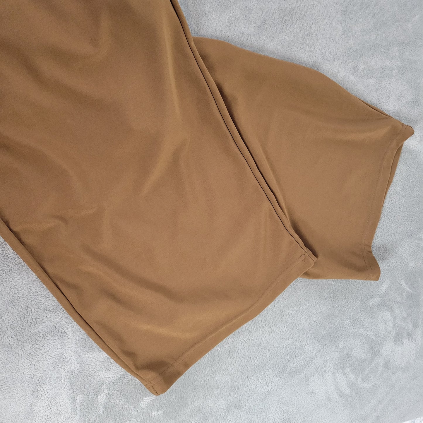 Thrill Jeans Women's 3X Plus Size Wide Leg Pants Brown Elastic Waist BRO30E