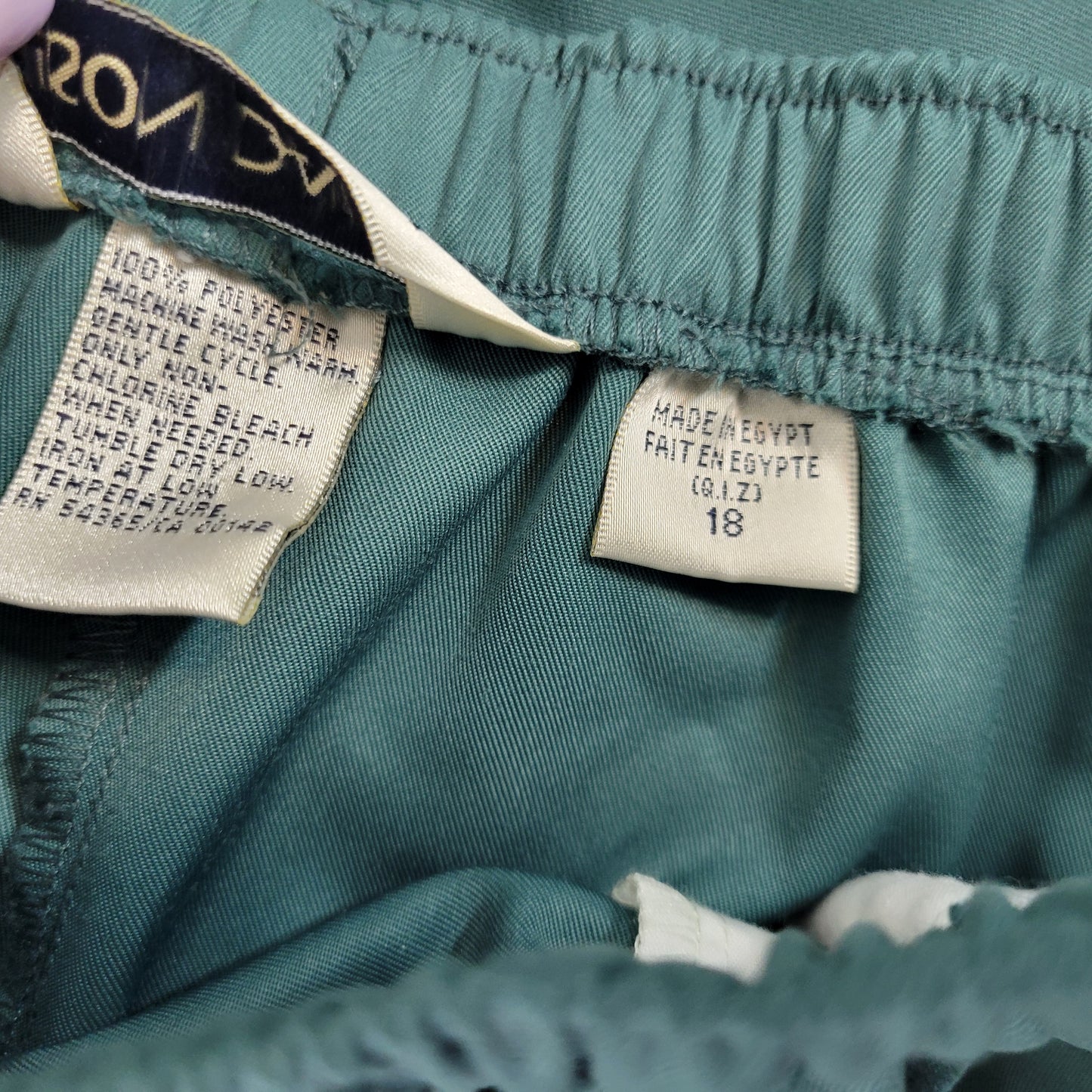 Allison Daley Women's 18 Green Dress Pants Elastic Waist Pull On GRE57XE