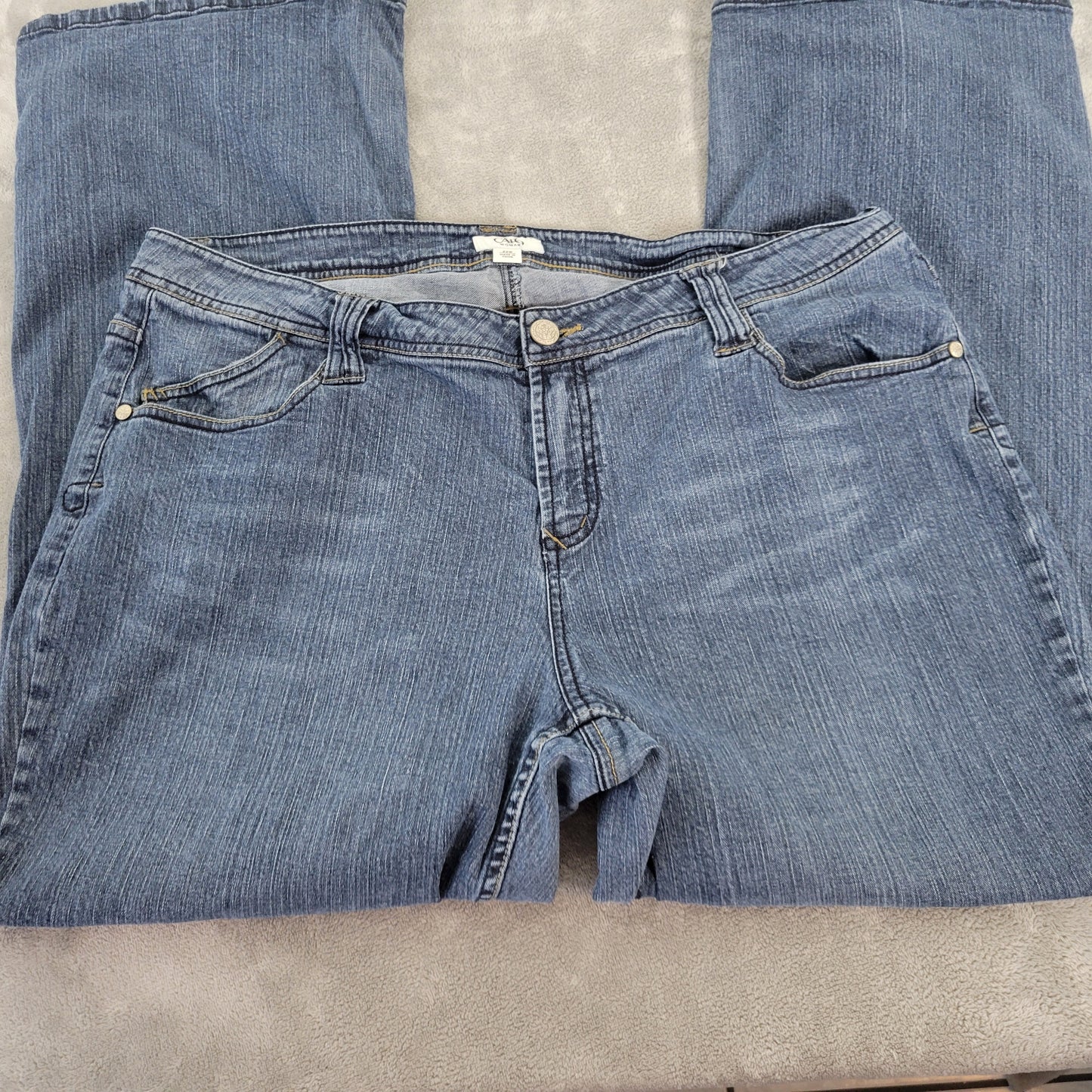 Cato Women's 22W Plus Size Dark Wash Jeans Straight Leg Stretch Denim SL88E