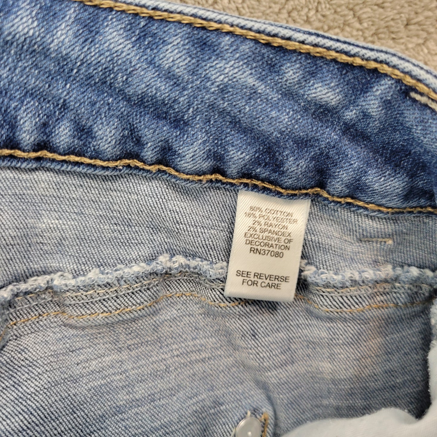 Cato Est 1946 Womens 22W Plus Size Jeans Medium Wash Distressed Straight SL63E