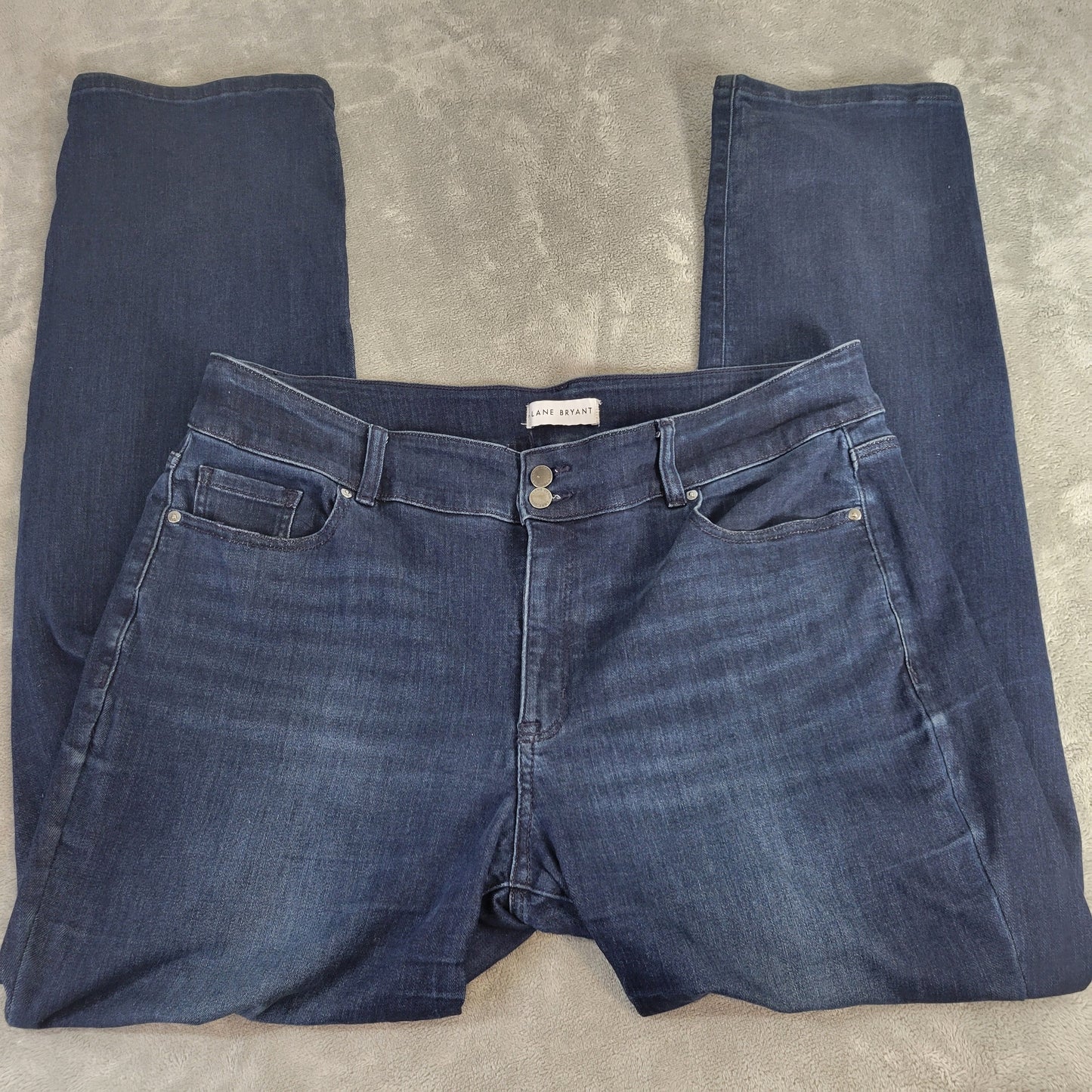 Lane Bryant Women's Jeans 20 Long Flex Magic Waist Tighter Tummy Dark Wash SL94E