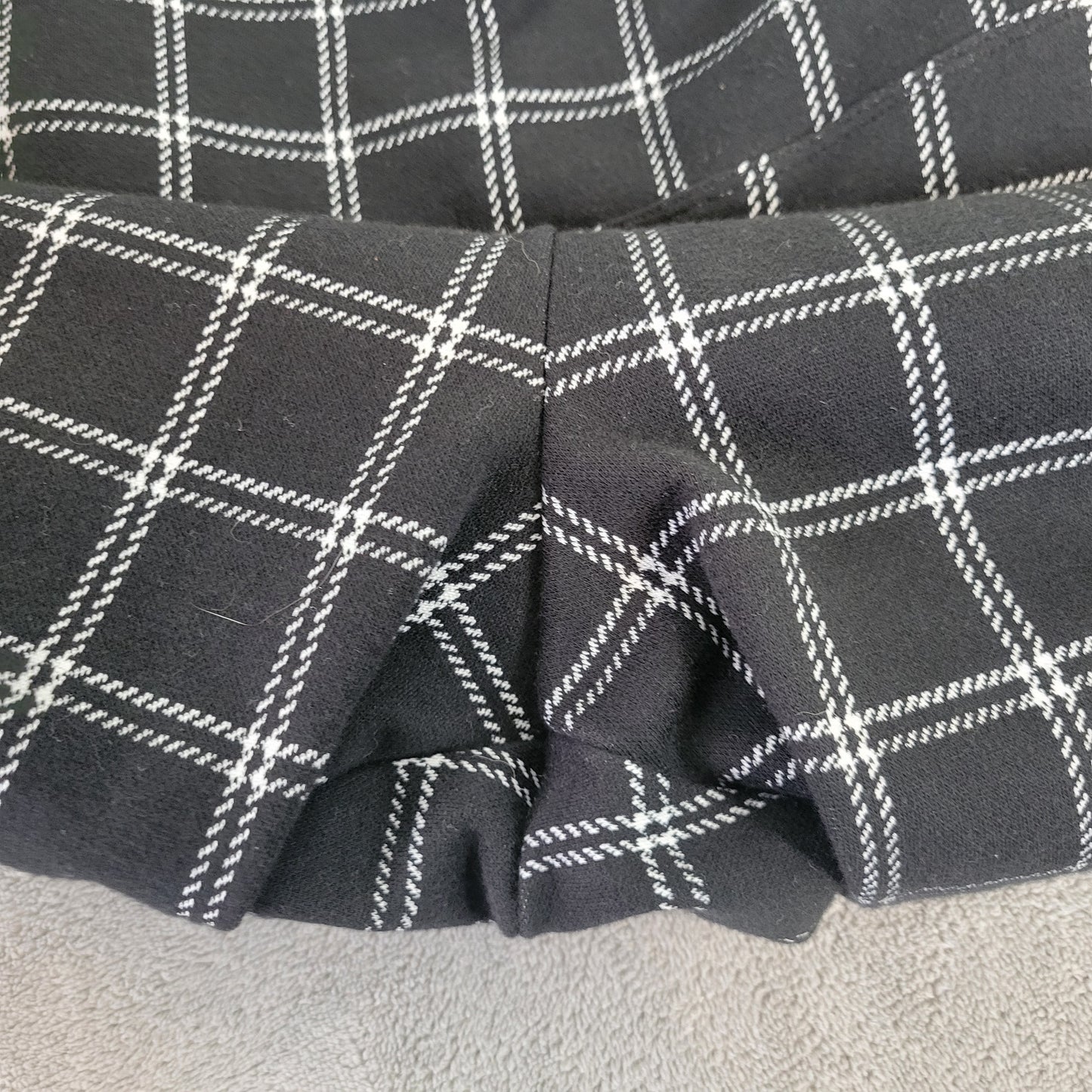 INC International Concepts Women's 3XL Pants Black White Plaid Pull On PLA39E