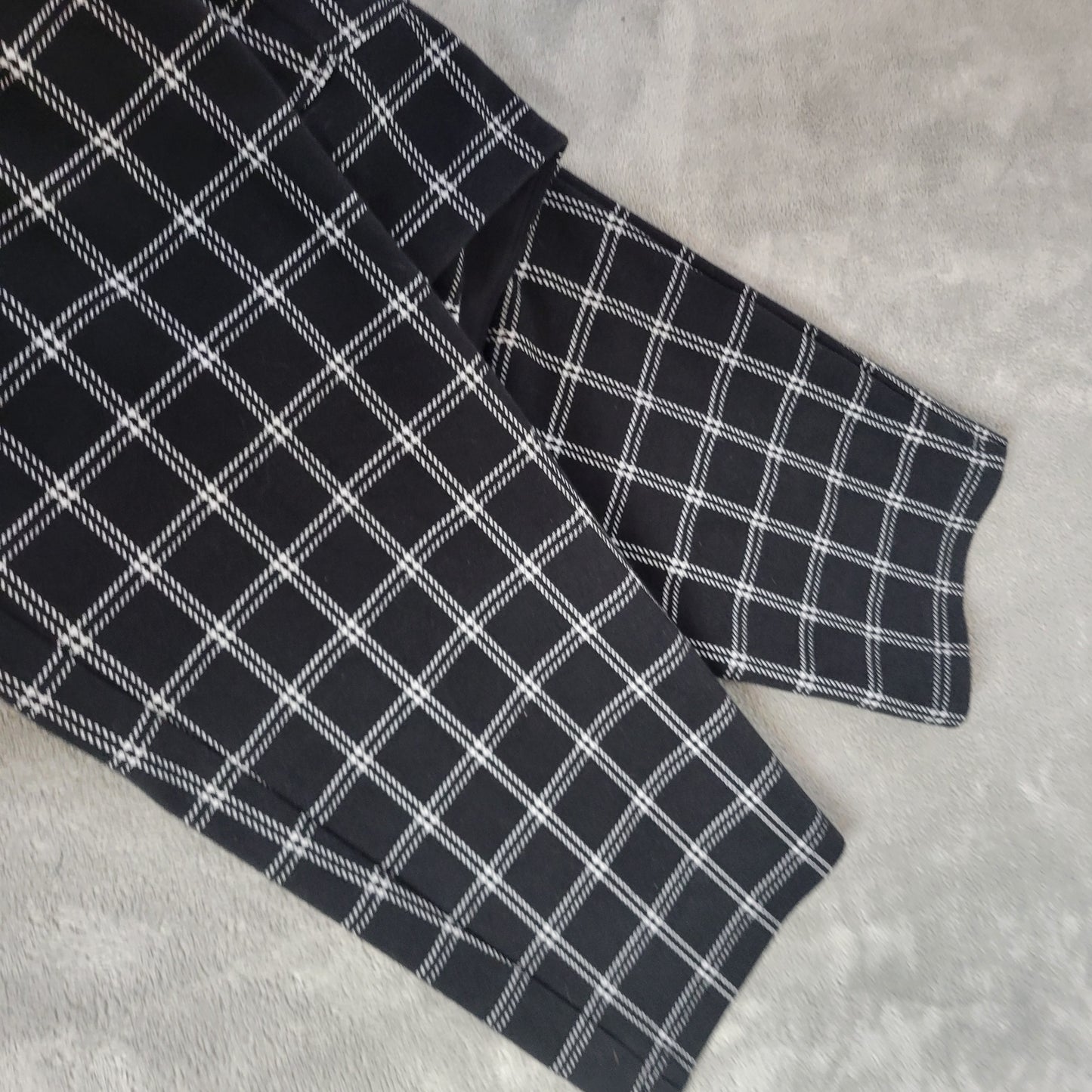INC International Concepts Women's 3XL Pants Black White Plaid Pull On PLA39E