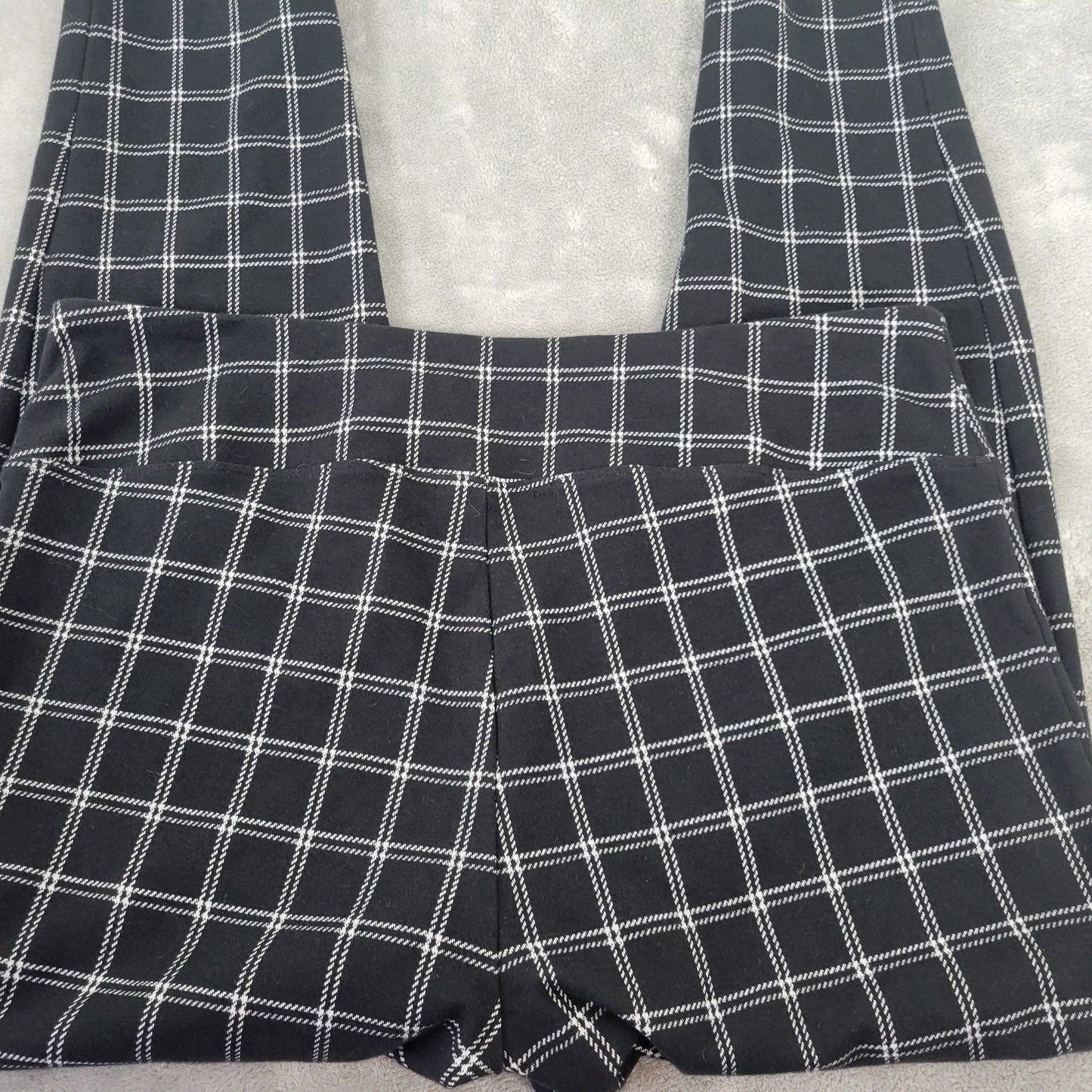 INC International Concepts Women's 3XL Pants Black White Plaid Pull On PLA39E