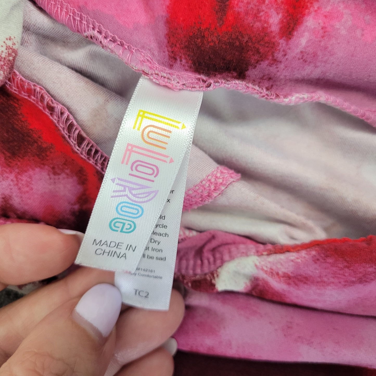 LuLaRoe Women's Leggings TC2 18-26 Plus Size Tie Dye Multicolor Tall E5E