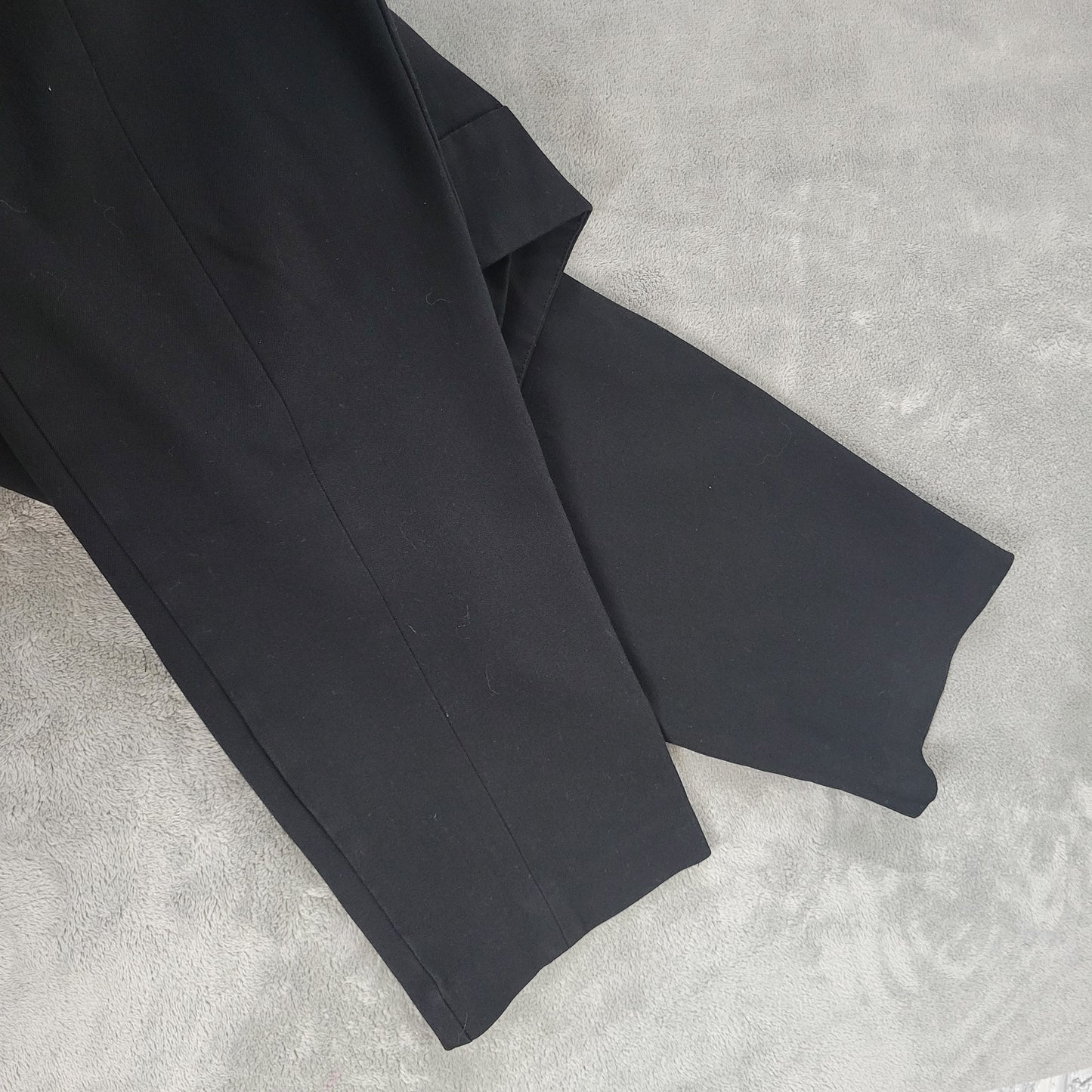 Chicos Pants XL 18 Tall Black Dress Pants Slimming Pull On Elastic Waist BLA140E