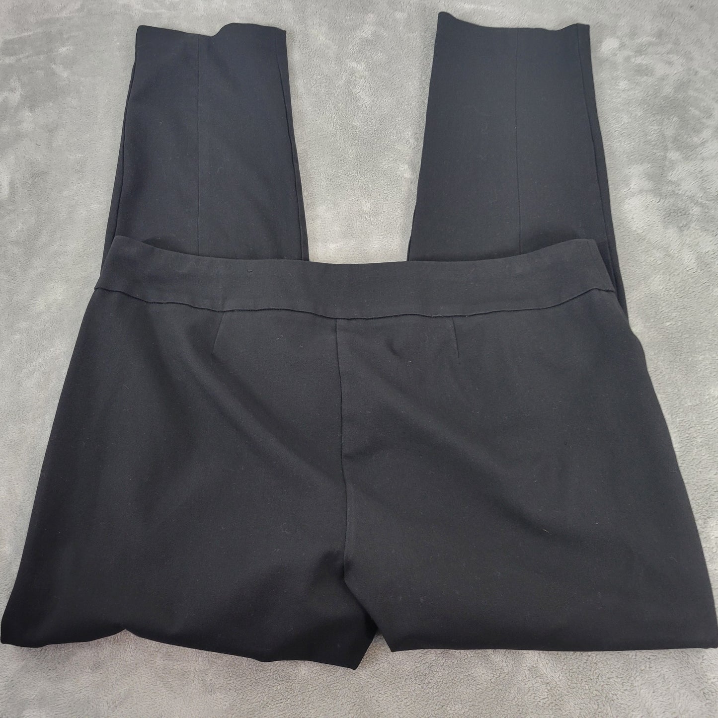 Chicos Pants XL 18 Tall Black Dress Pants Slimming Pull On Elastic Waist BLA140E