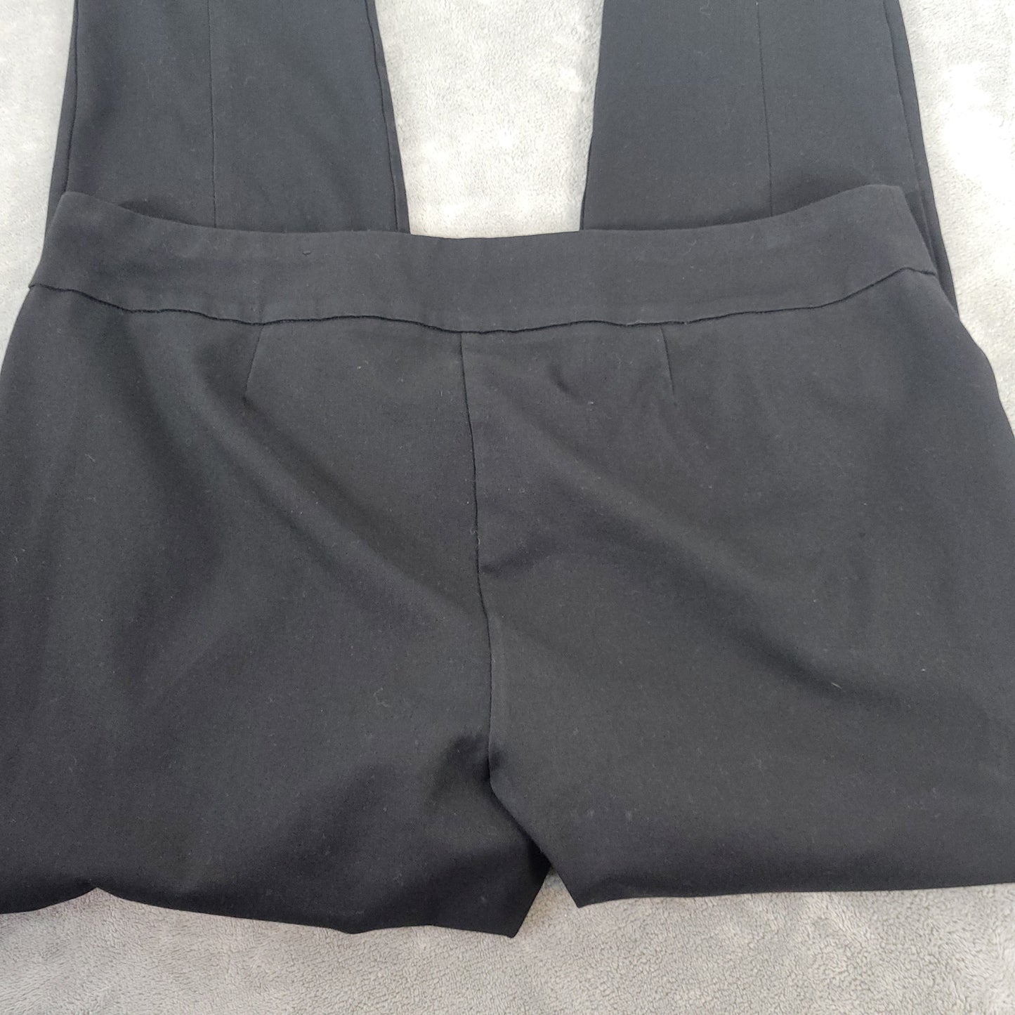Chicos Pants XL 18 Tall Black Dress Pants Slimming Pull On Elastic Waist BLA140E