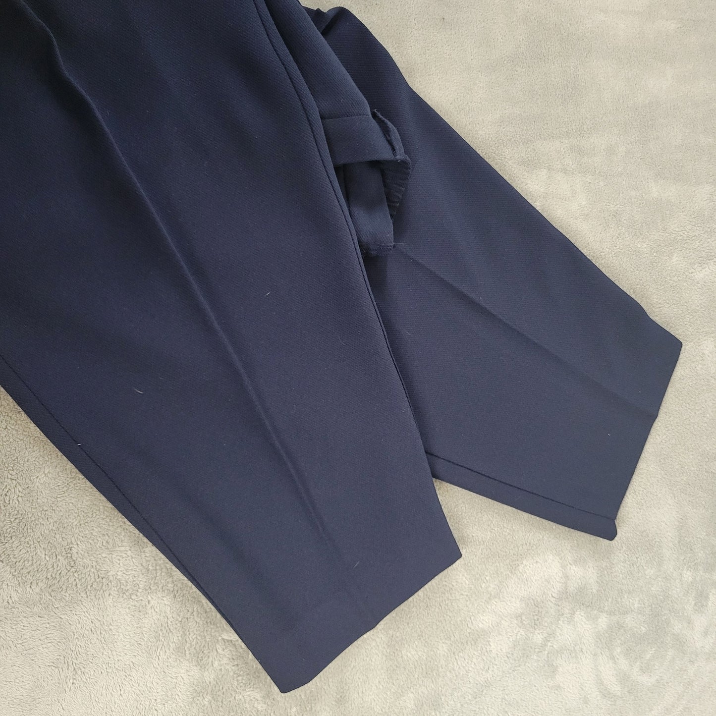 Villager Liz Claiborne 16W Blue Capri Pants Plus Size Pleated BLU252E