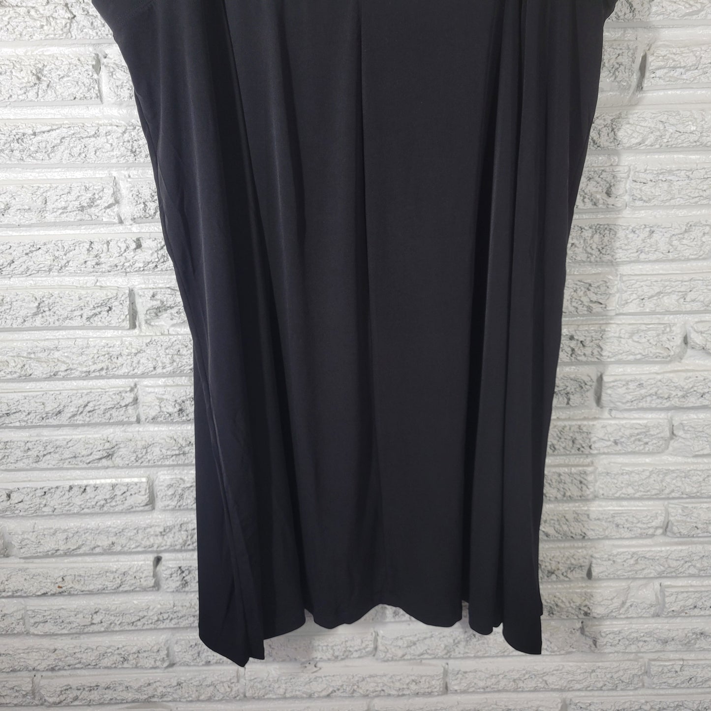 Woman Within Women's 3X Skirt Black A-Line Pull On Stretch Midi Plus BLA167E