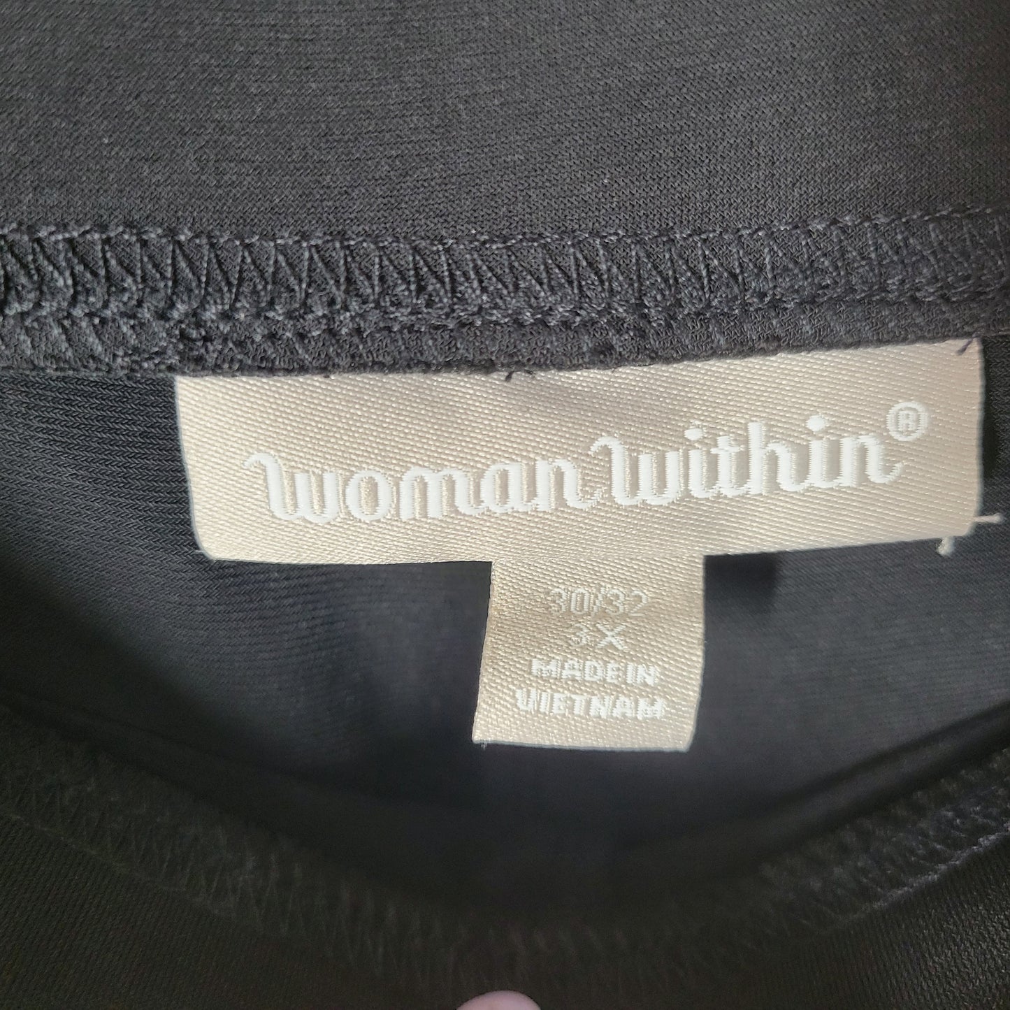 Woman Within Women's 3X Skirt Black A-Line Pull On Stretch Midi Plus BLA167E