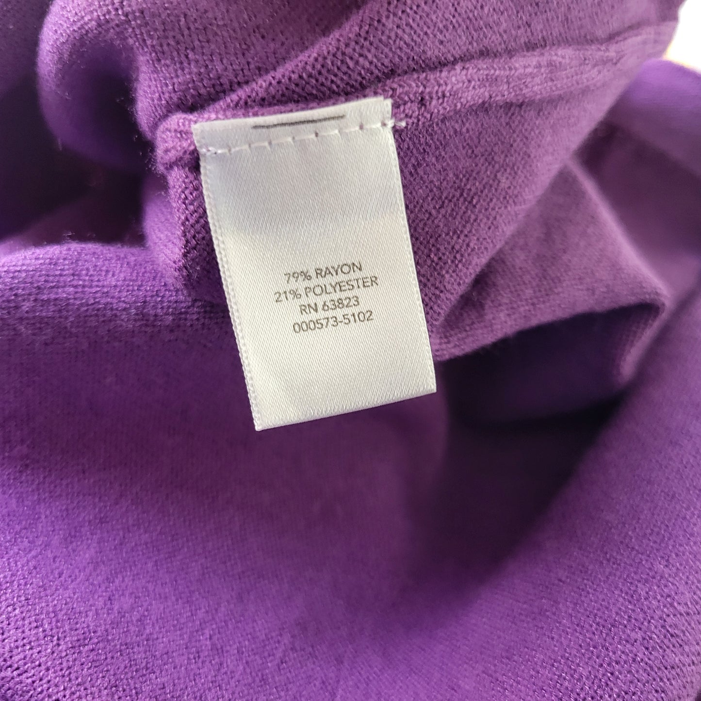 CJ Banks 1X Plus Sweater Lightweight Purple Black Striped Deco Button STR120E