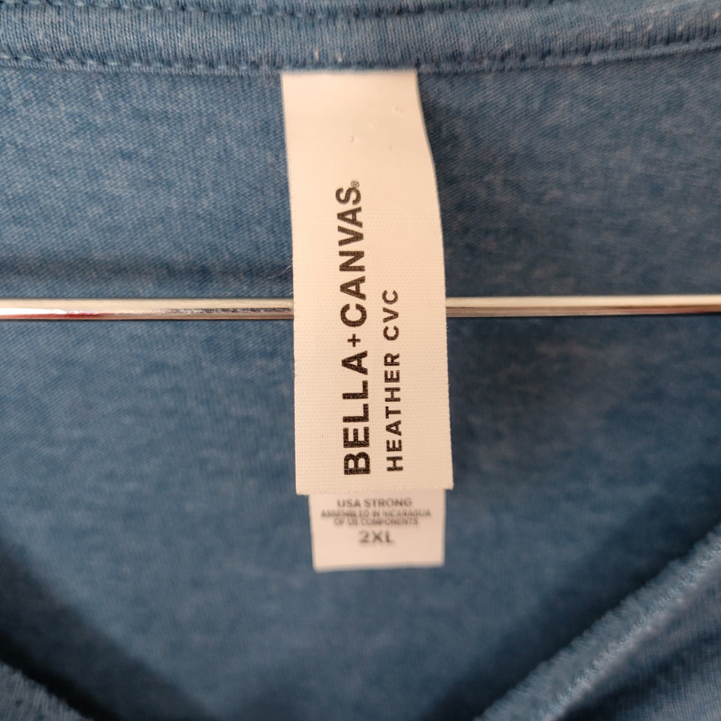 Bella Canvas Women's 2XL Blue T-Shirt Mentally Checked Out Long Sleeve NOV81E