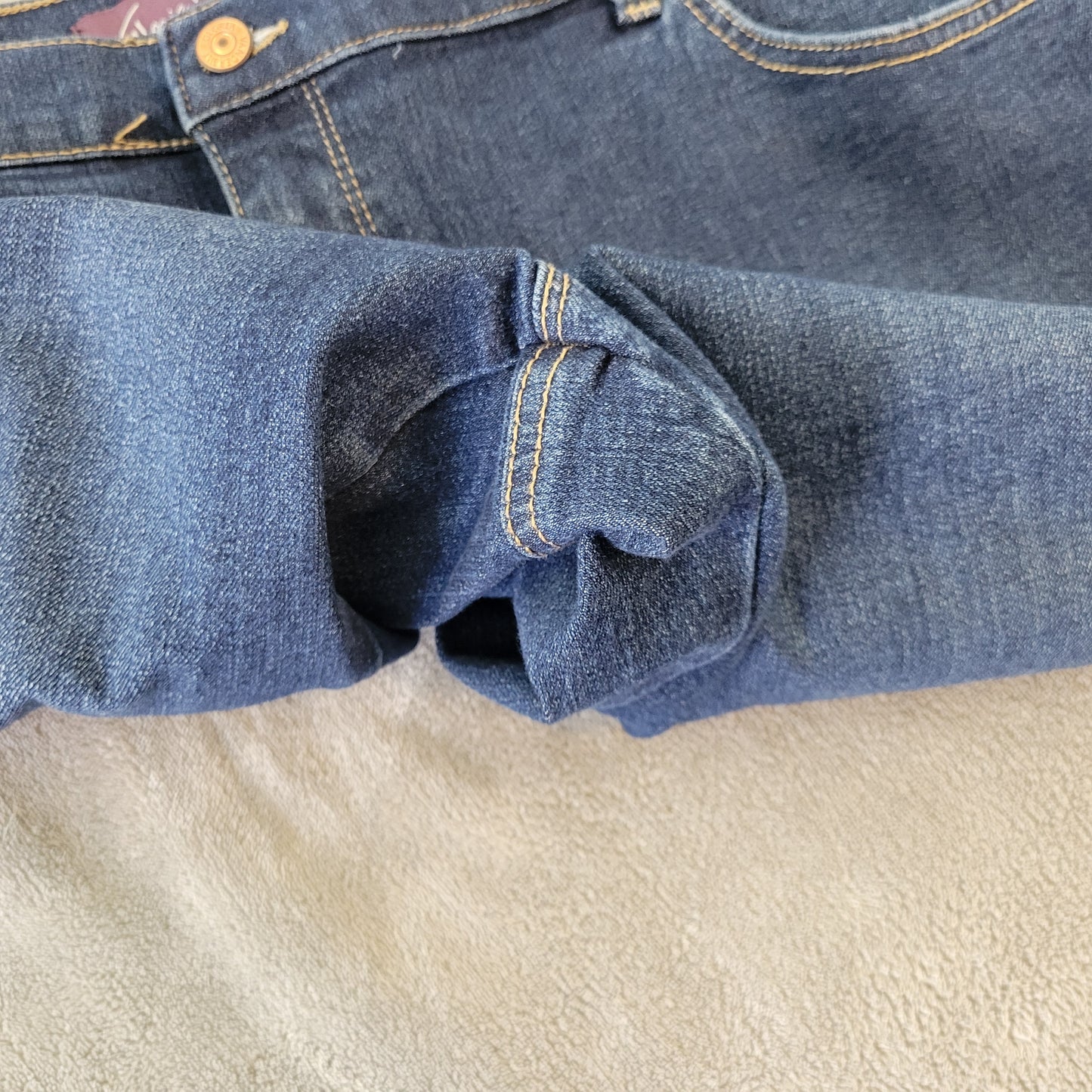 Gloria Vanderbilt Amanda 22W Dark Wash Jeans Straight Leg Stretch Denim SL90E
