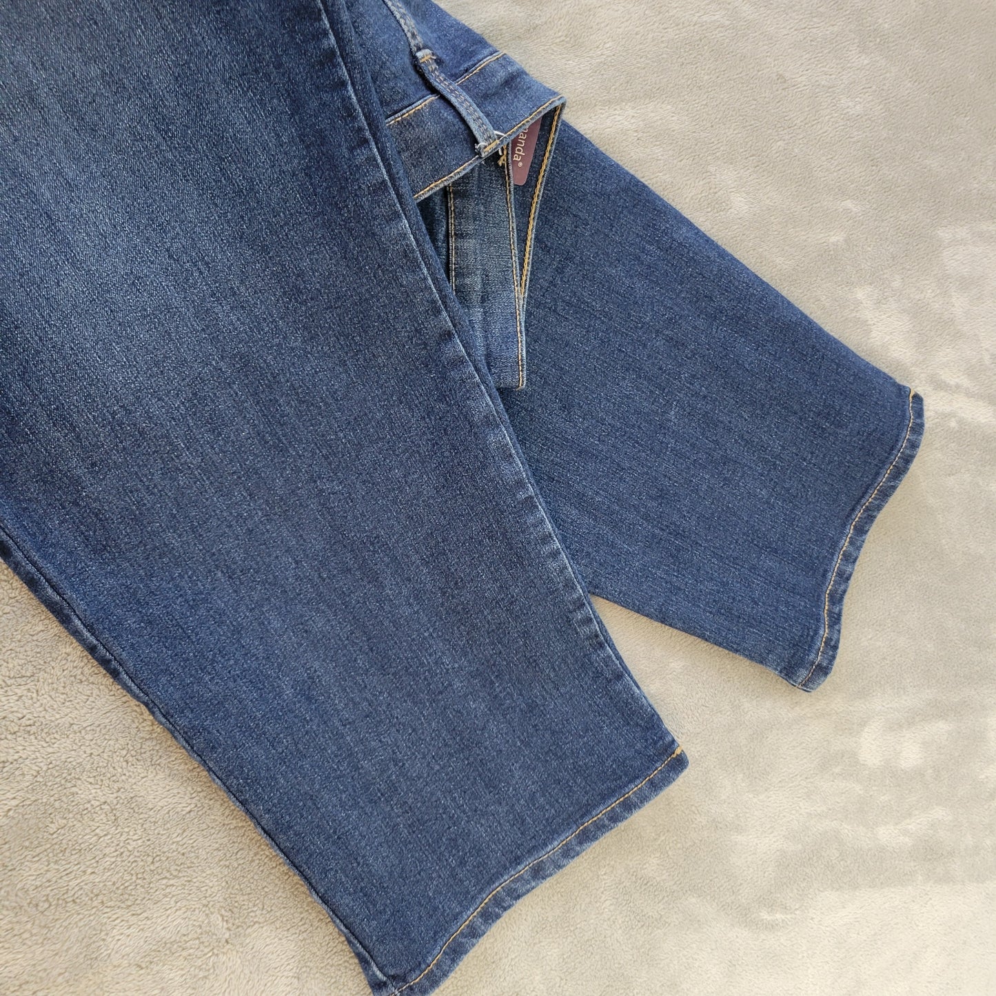 Gloria Vanderbilt Amanda 22W Dark Wash Jeans Straight Leg Stretch Denim SL90E