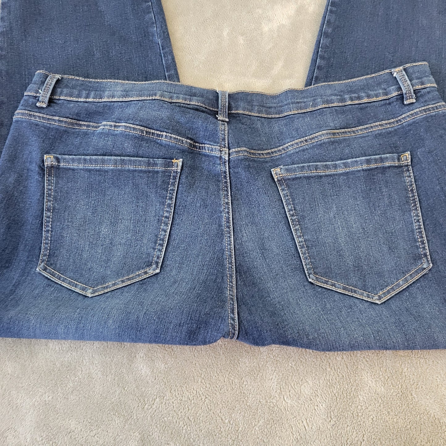 Gloria Vanderbilt Amanda 22W Dark Wash Jeans Straight Leg Stretch Denim SL90E