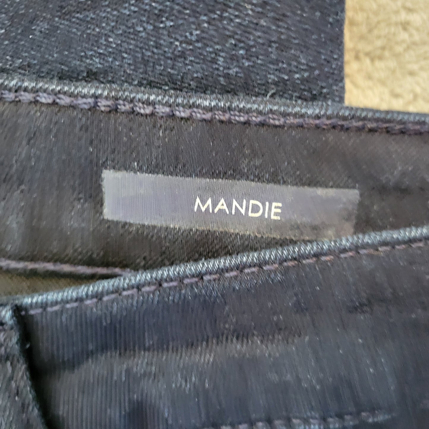 Bandolino Mandie 24W Dark Indigo Jeans Elastic Waist Stretch Denim SL95E