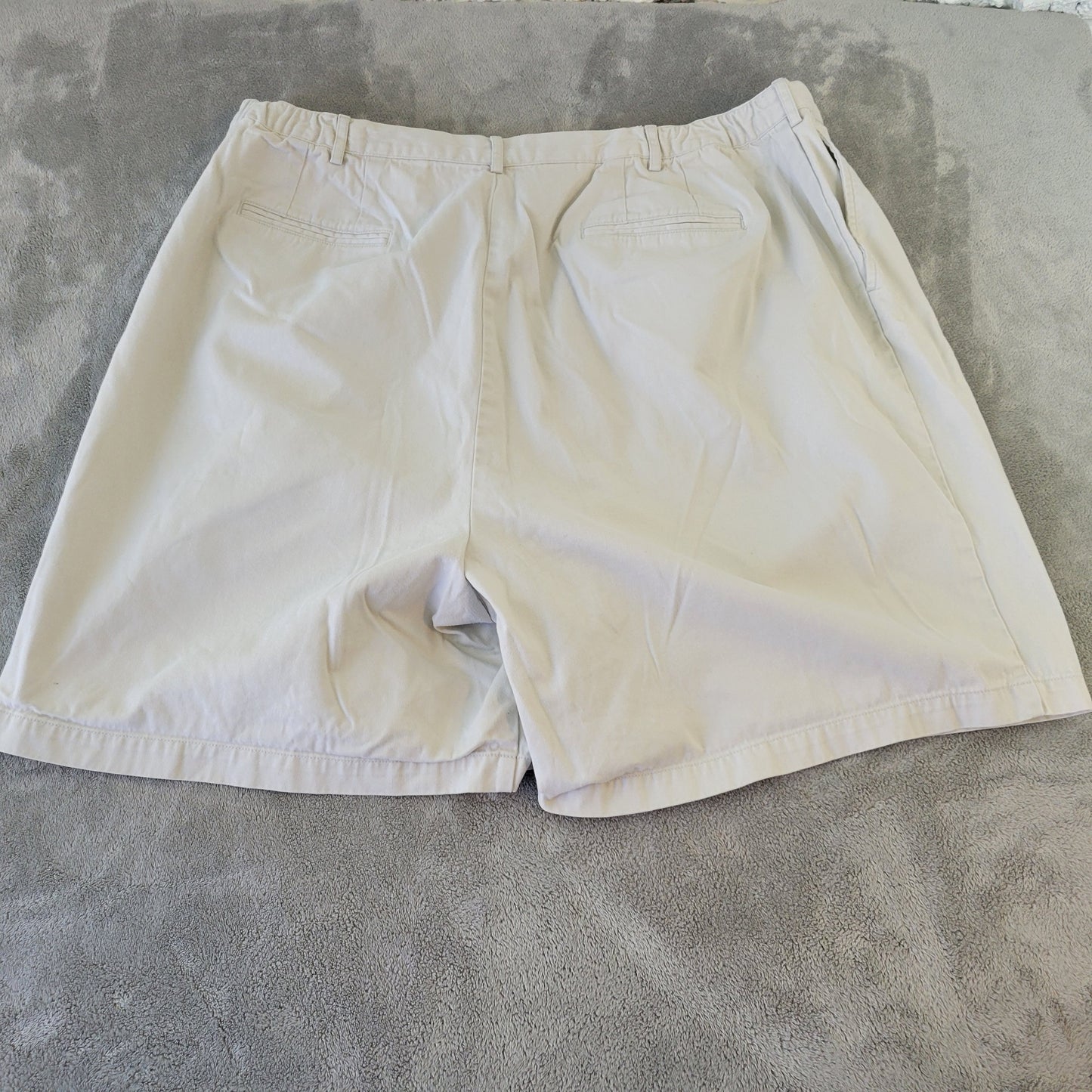 Lands' End 22W Off White Denim Shorts Plus Size 7.5" Inseam Zip Fly WHI22E