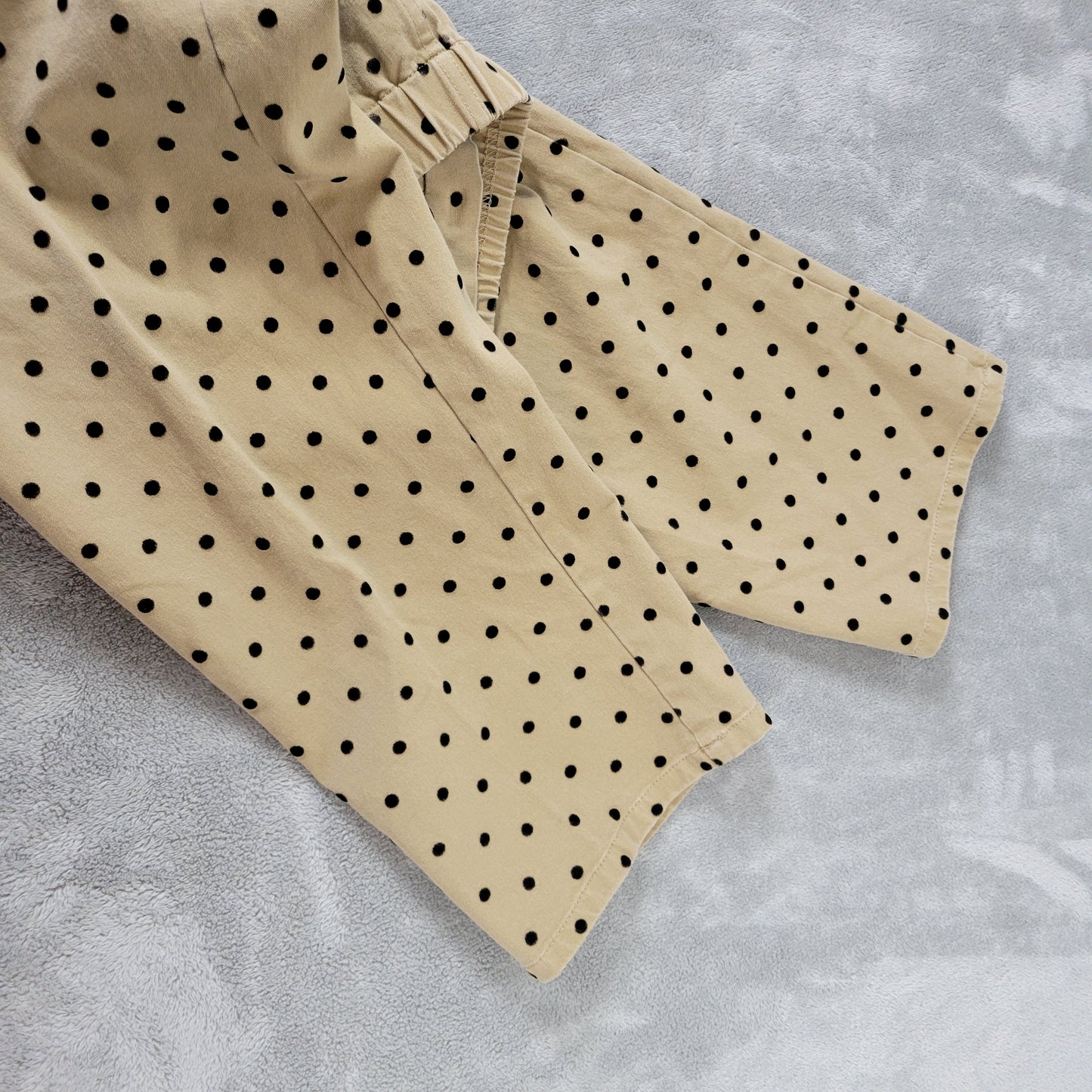 Isaac Mizrahi Live Womens 18WP Plus Capri Pants Tan White Polka Dot GEO28E