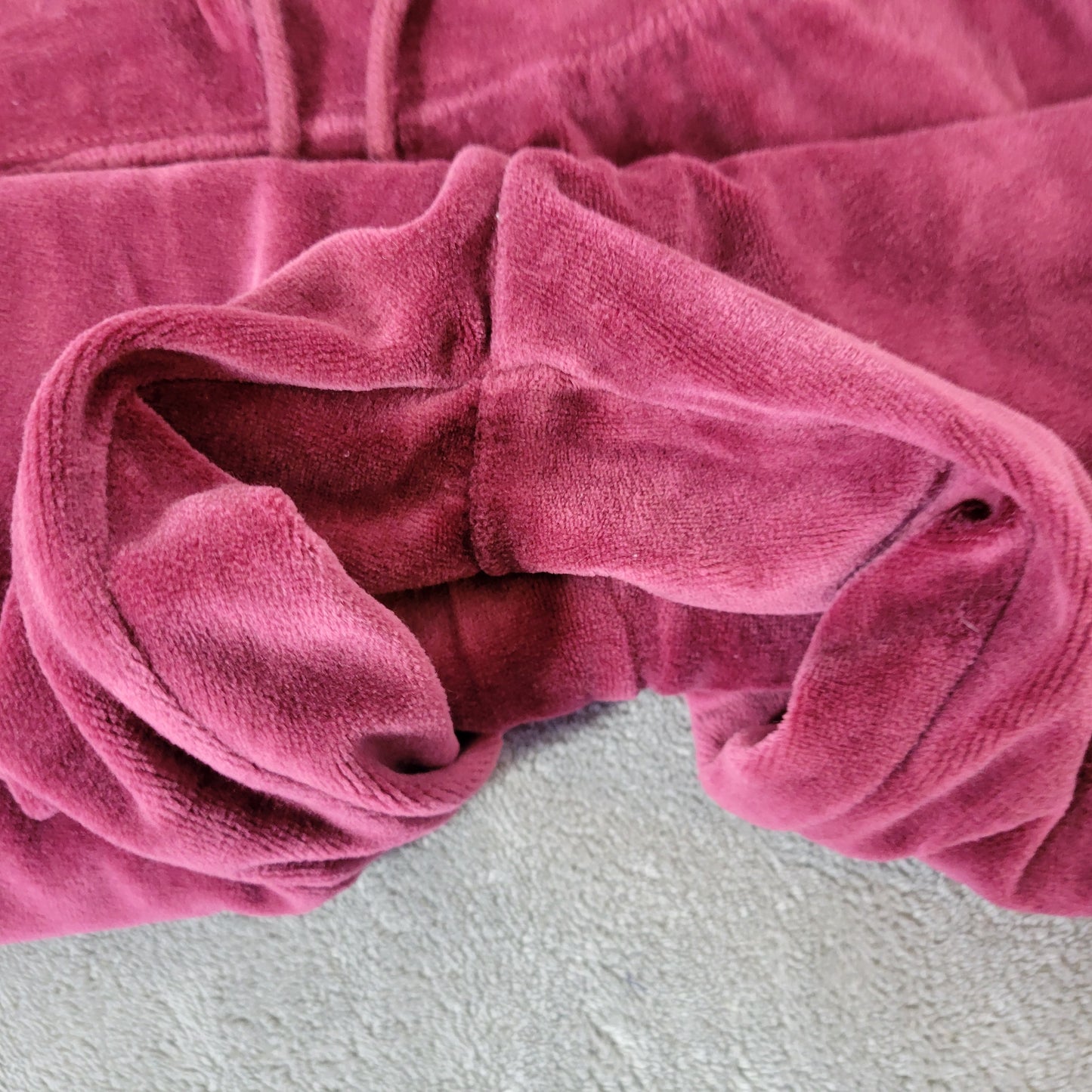 Mandarine Womens 2XL Jogger Pants Berry Purple Velour Cotton Blend PUR4E