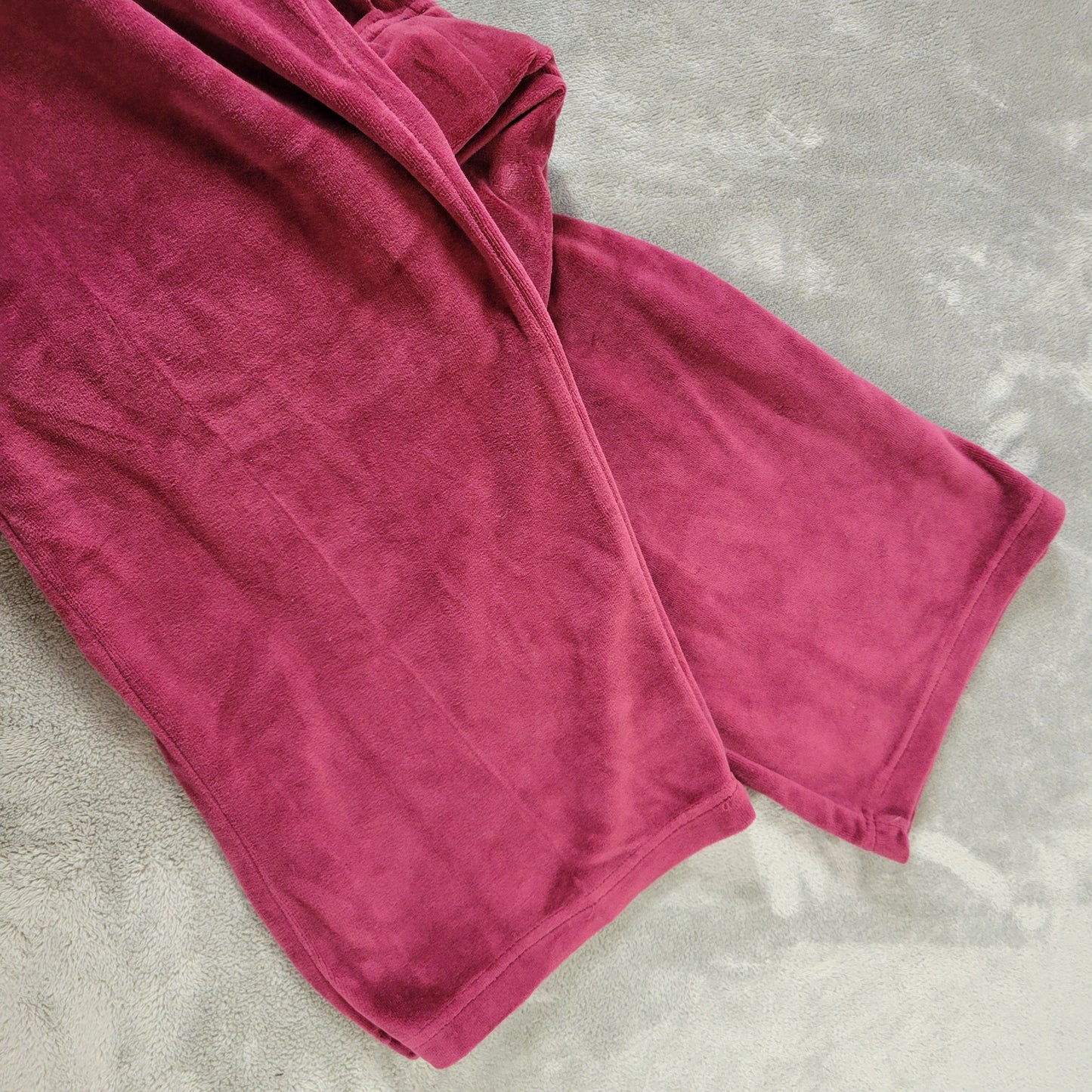 Mandarine Womens 2XL Jogger Pants Berry Purple Velour Cotton Blend PUR4E