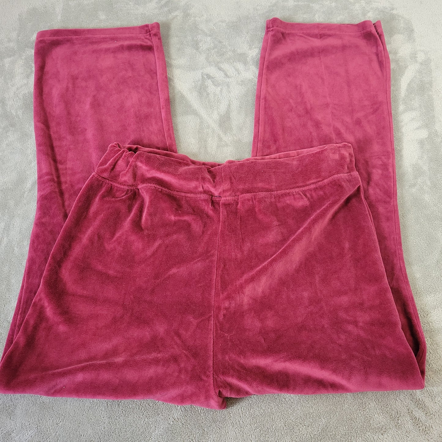 Mandarine Womens 2XL Jogger Pants Berry Purple Velour Cotton Blend PUR4E