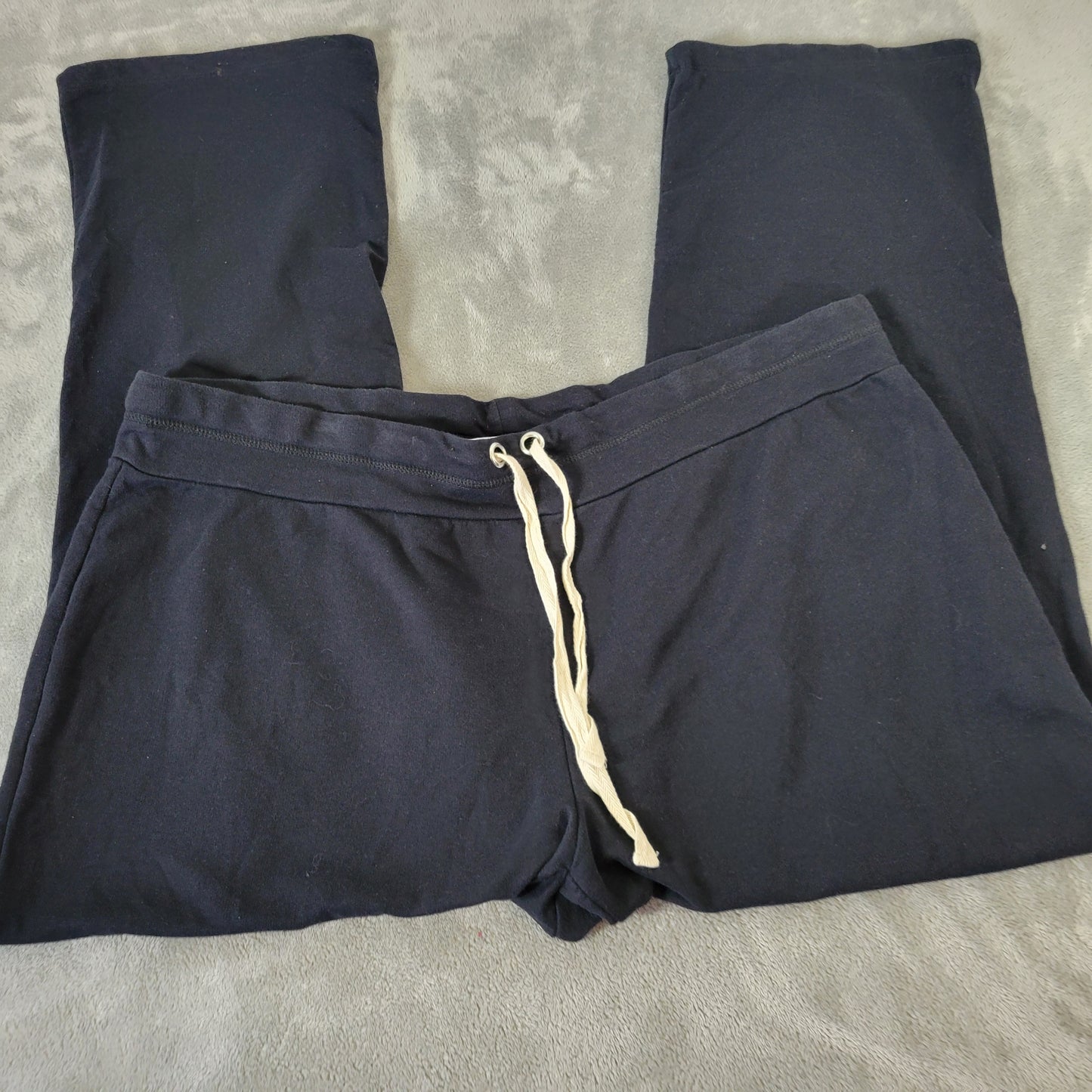 Avenue Women's 22/24 Jogger Pants Black Cotton Blend Pull On Drawstring BLA126E