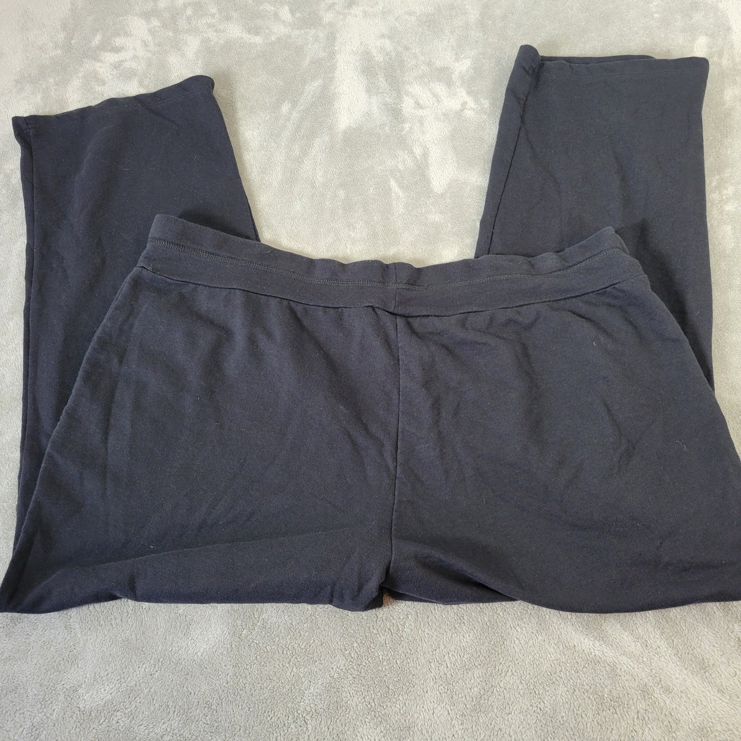 Avenue Women's 22/24 Jogger Pants Black Cotton Blend Pull On Drawstring BLA126E