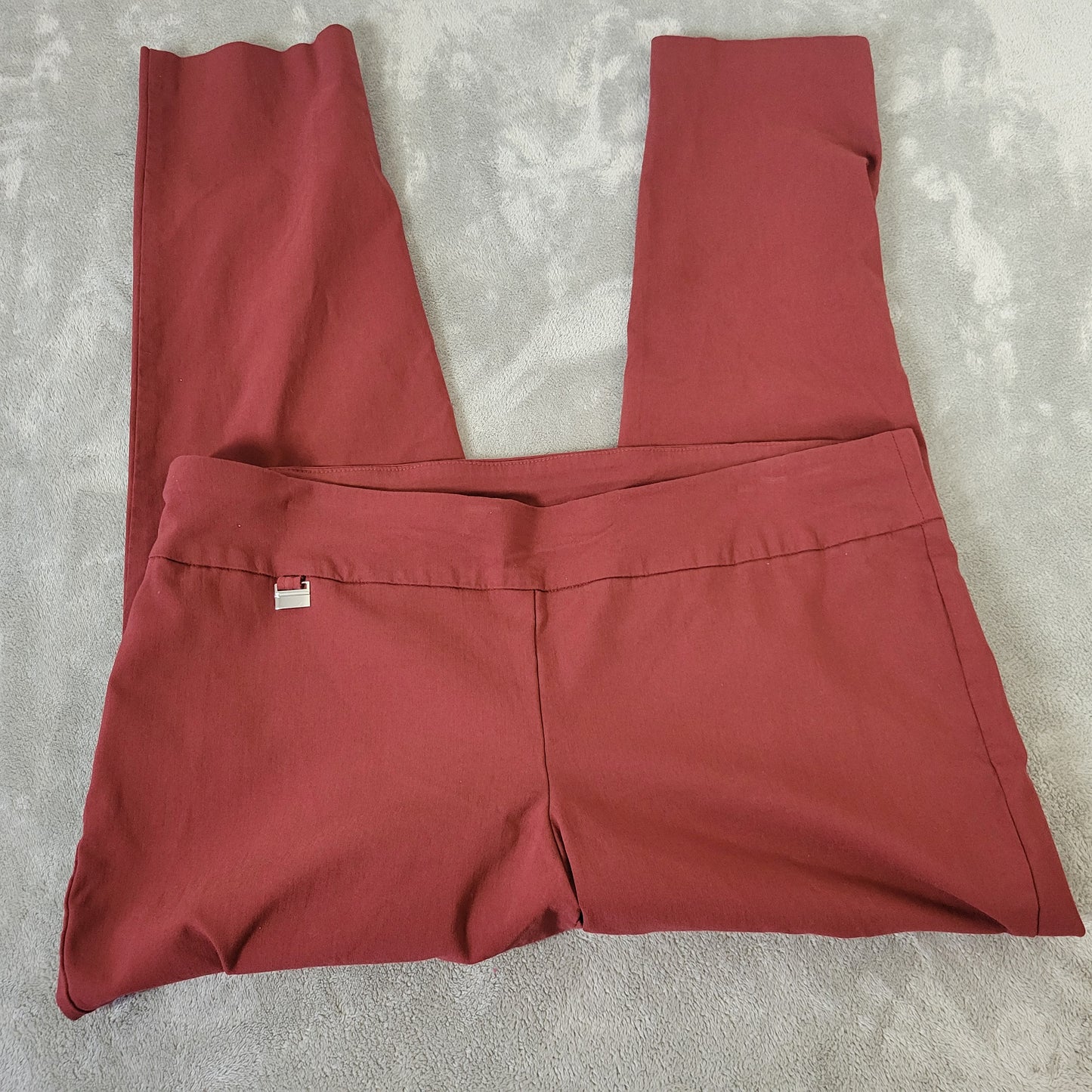 Alfani Women's 18W Dress Pants Brown Pull On Straight Leg Elastic Waist BRO39E