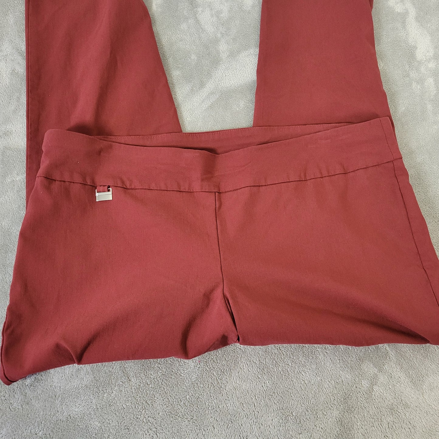 Alfani Women's 18W Dress Pants Brown Pull On Straight Leg Elastic Waist BRO39E