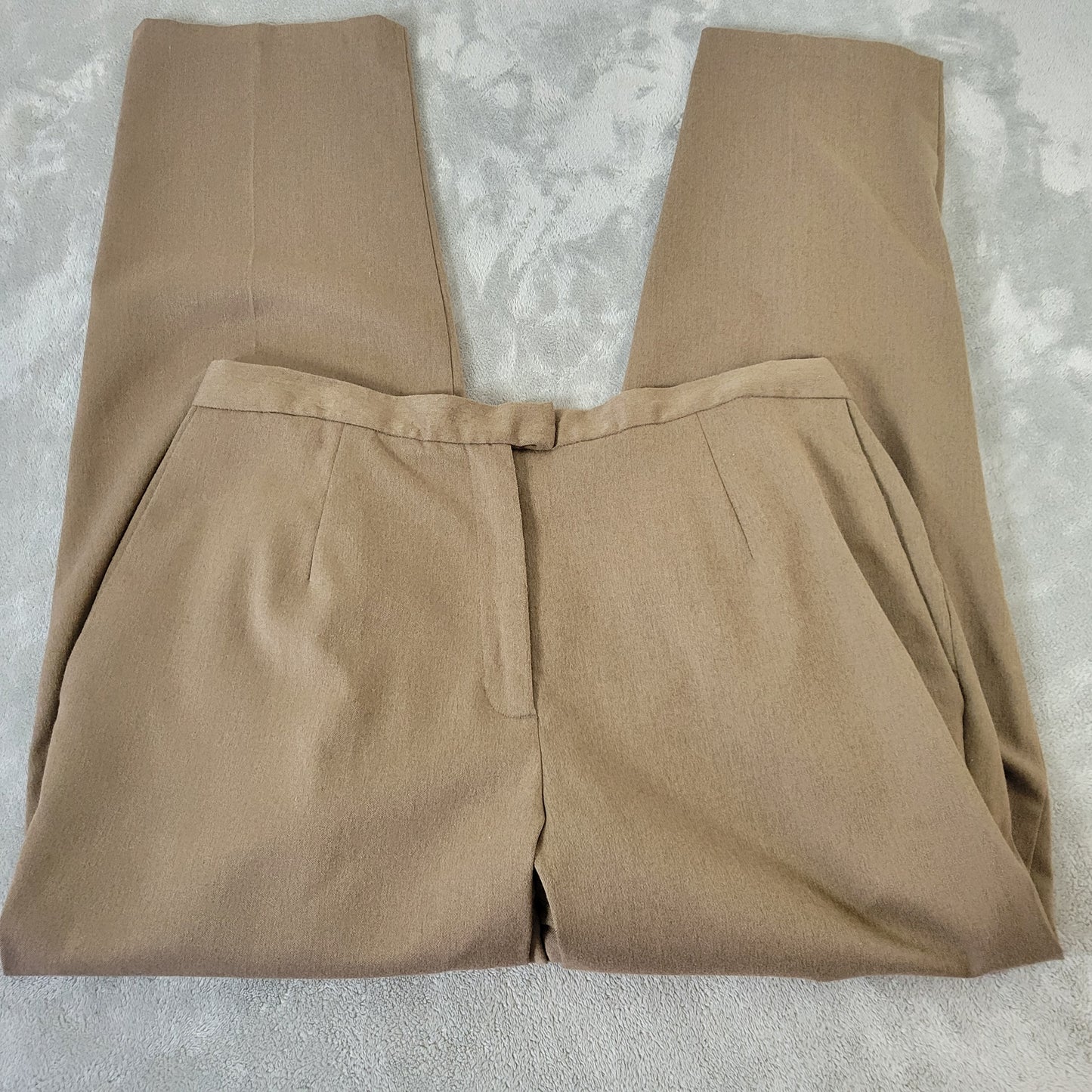 Villager Liz Claiborne Women's 16W Dress Pants Tan Straight Leg BRO38E