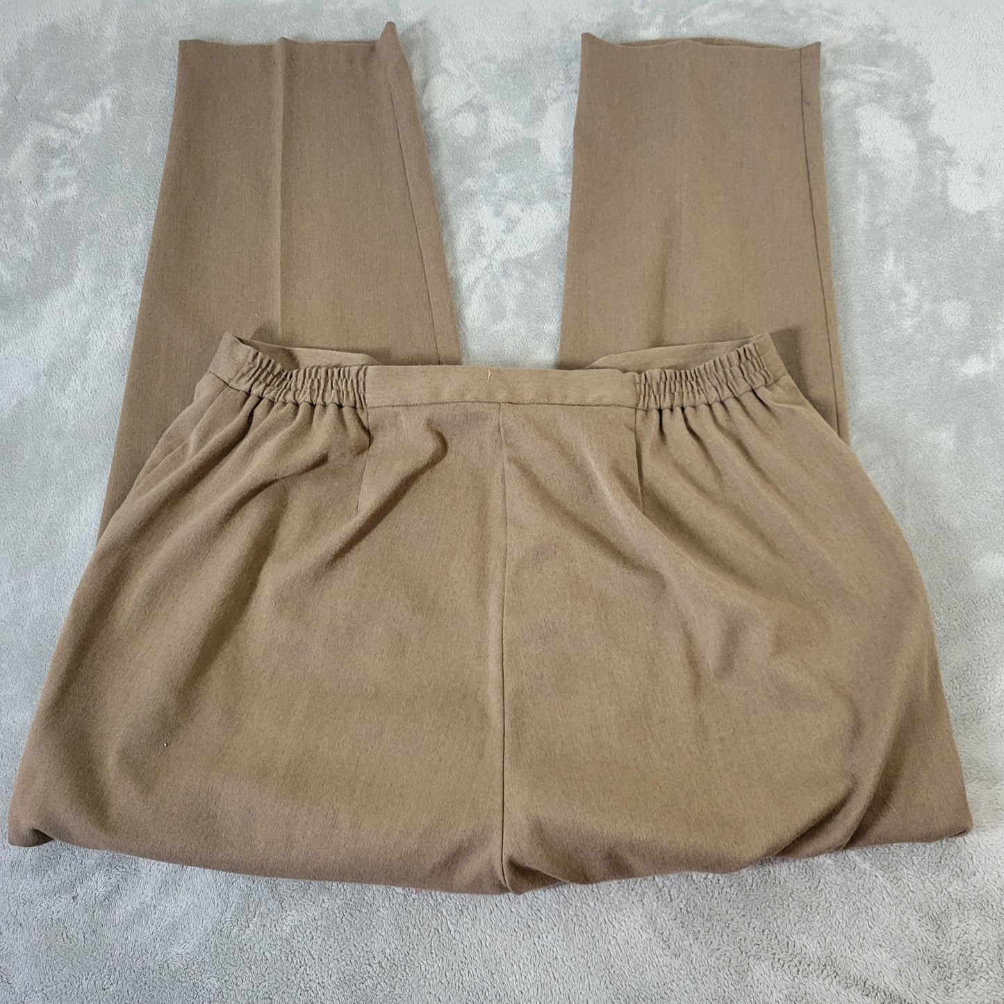 Villager Liz Claiborne Women's 16W Dress Pants Tan Straight Leg BRO38E