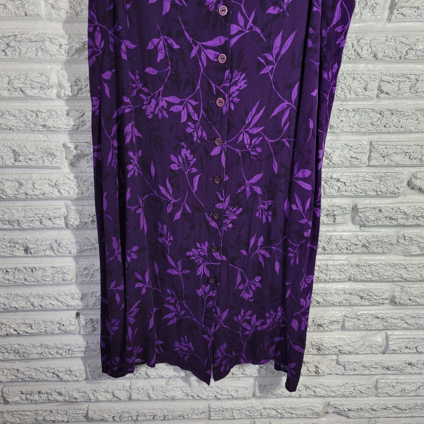 Maggie McNaughton Womens 2X Plus Purple Floral Rayon Midi A-Line Skirt FLO299E