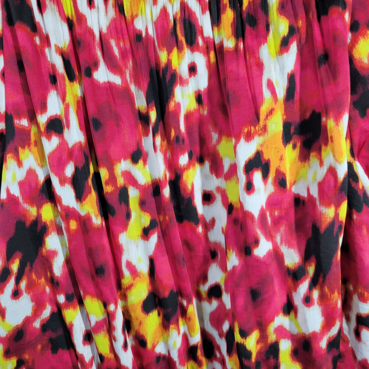 Alfani Womens 24W Plus Red Yellow Blouse Peplum Puff Sleeve Frilly WAT27E