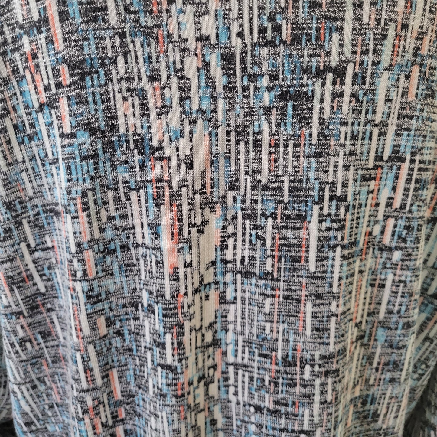 Rebecca Malone Womens 1X Plus Blouse Geometric Studded Faded Look GEO295XE