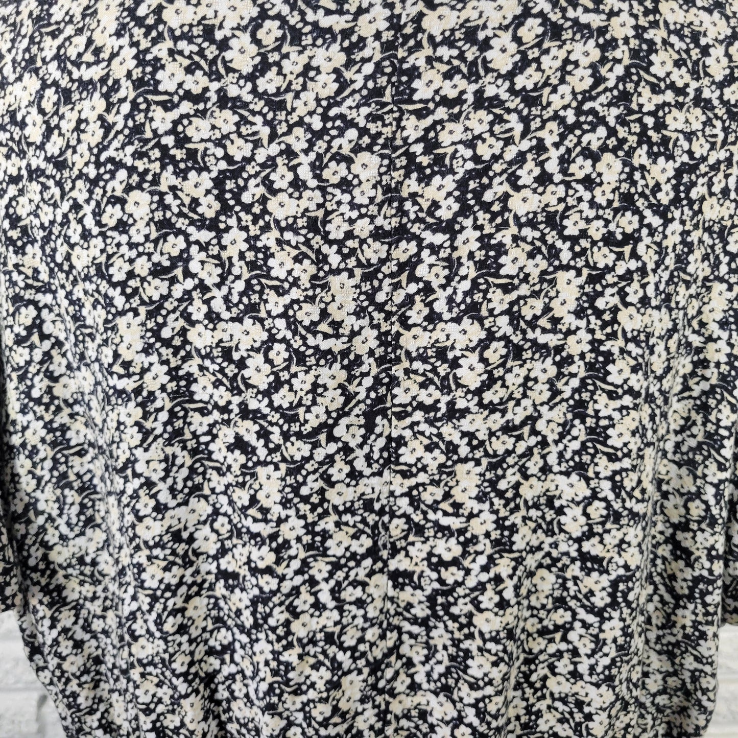Lane Bryant Womens 20 Plus Black White Floral Lace Trim Blouse FLO303E