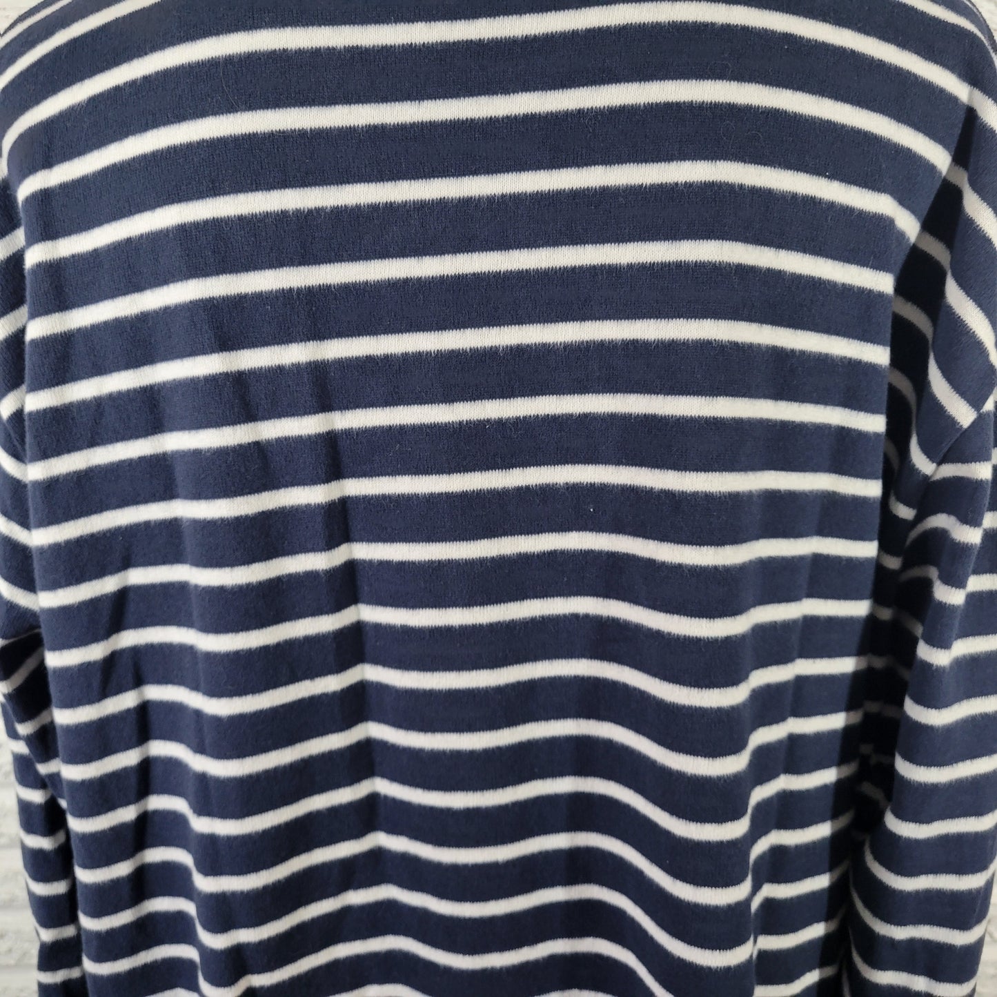 Mountain Lake II Womens 2X Plus Blue White Striped Knit Tunic Top STR201E