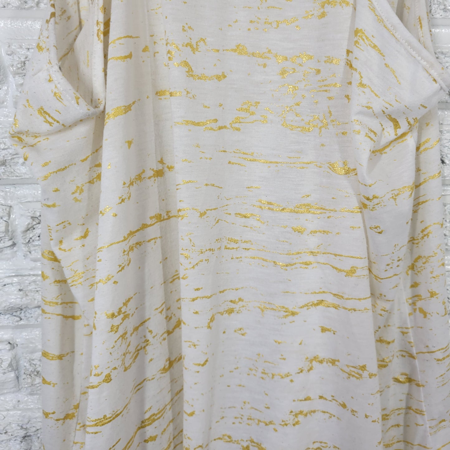 Forever 21 Women’s 2X Tank Top Gold Metallic Splatter Racerback WAT12E
