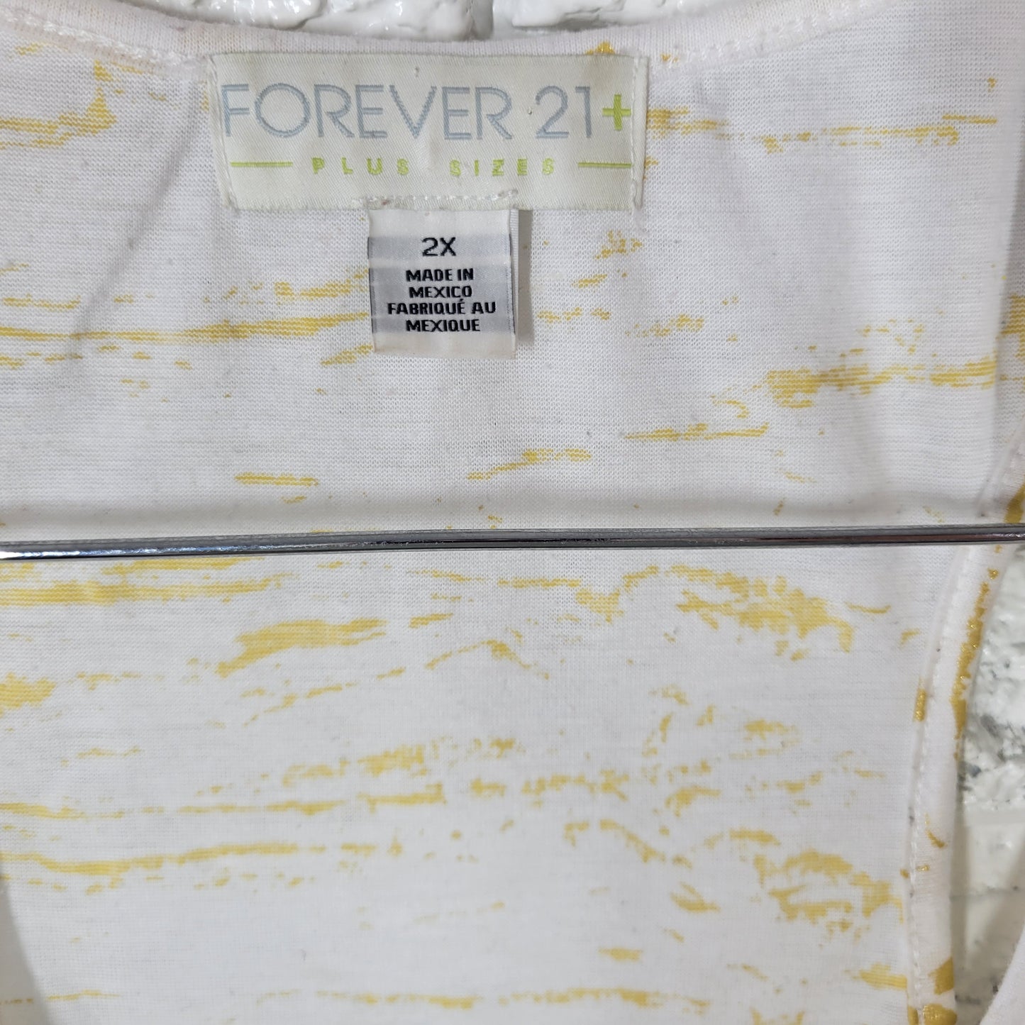 Forever 21 Women’s 2X Tank Top Gold Metallic Splatter Racerback WAT12E