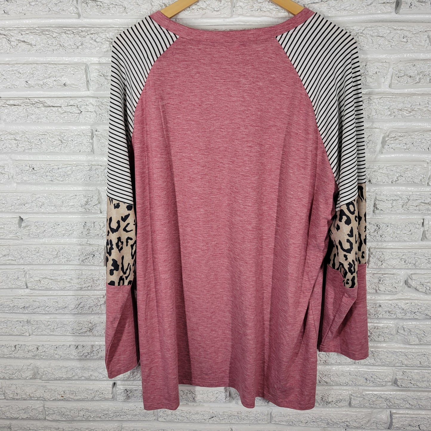Women’s 3XL Tee Heart Valentine’s Day Long Sleeve Raglan Crew Neck A23E