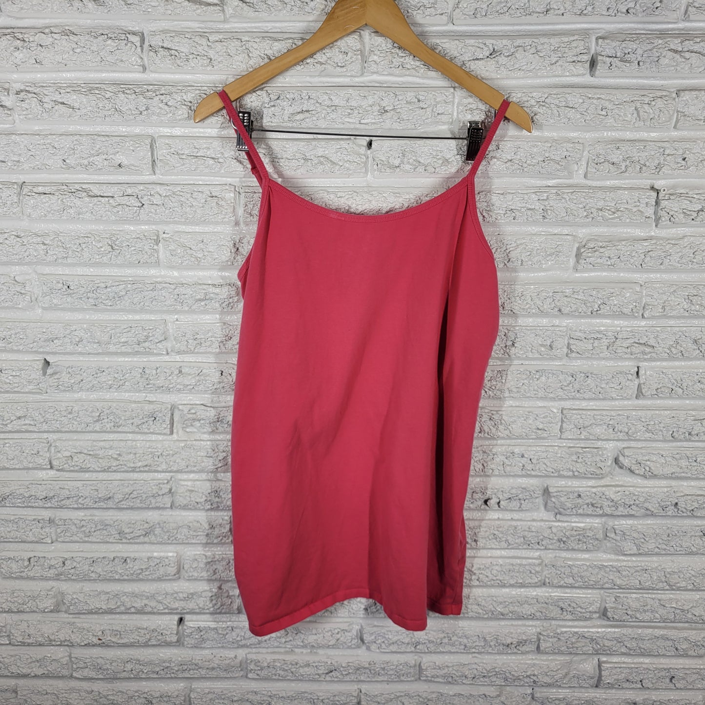Torrid Women’s 3X Camisole Pink Solid Cotton Blend Adjustable Strap Cami PIN13E