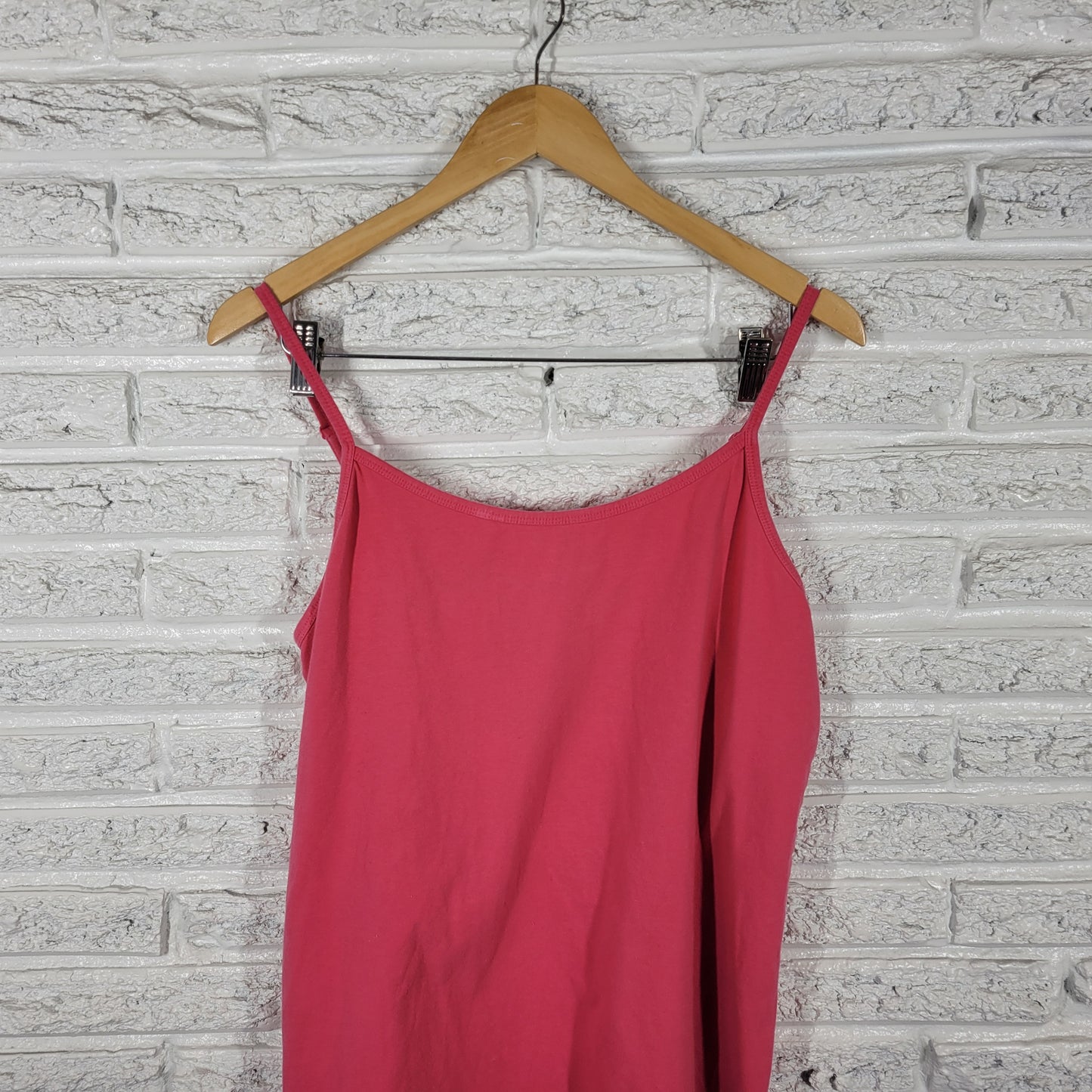 Torrid Women’s 3X Camisole Pink Solid Cotton Blend Adjustable Strap Cami PIN13E