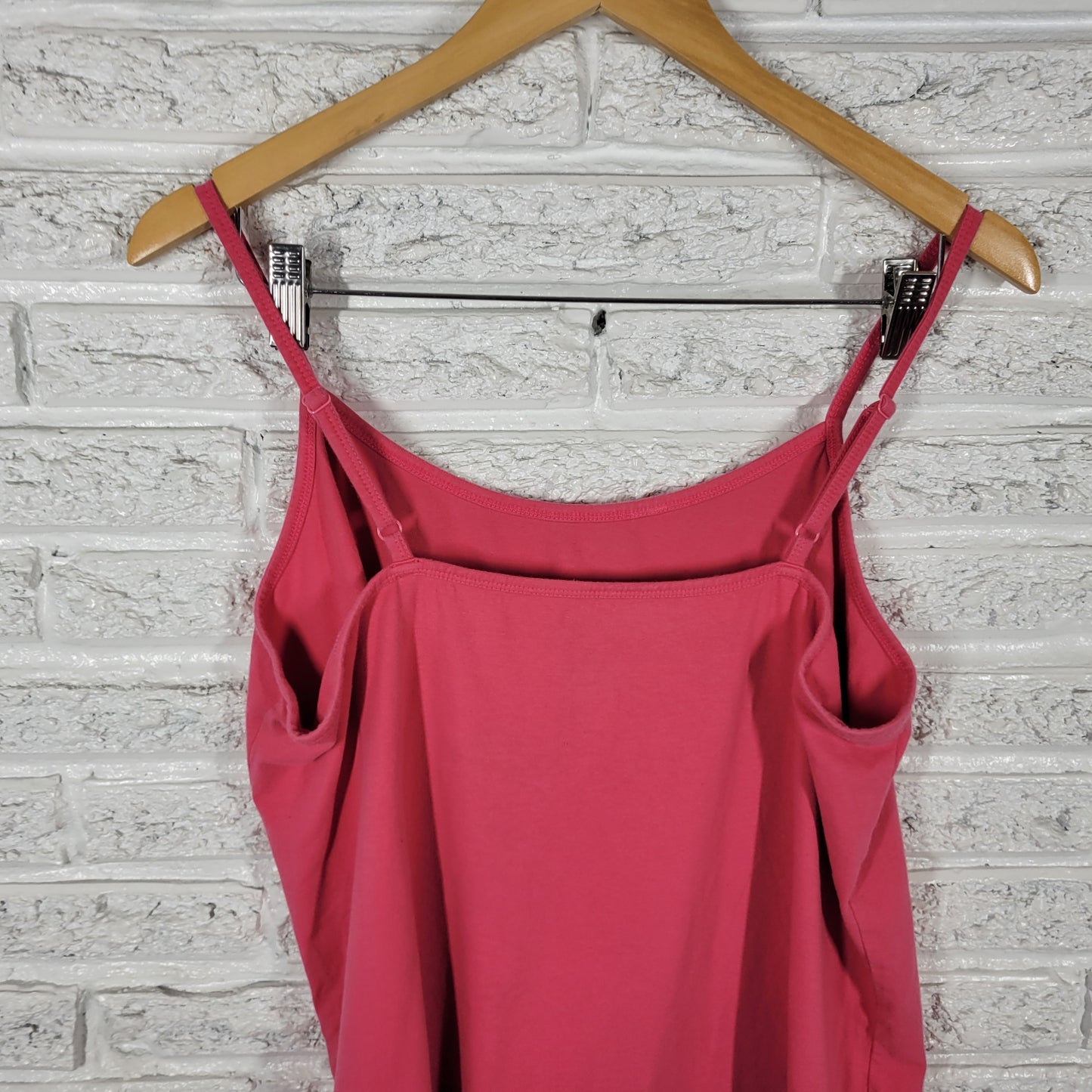 Torrid Women’s 3X Camisole Pink Solid Cotton Blend Adjustable Strap Cami PIN13E