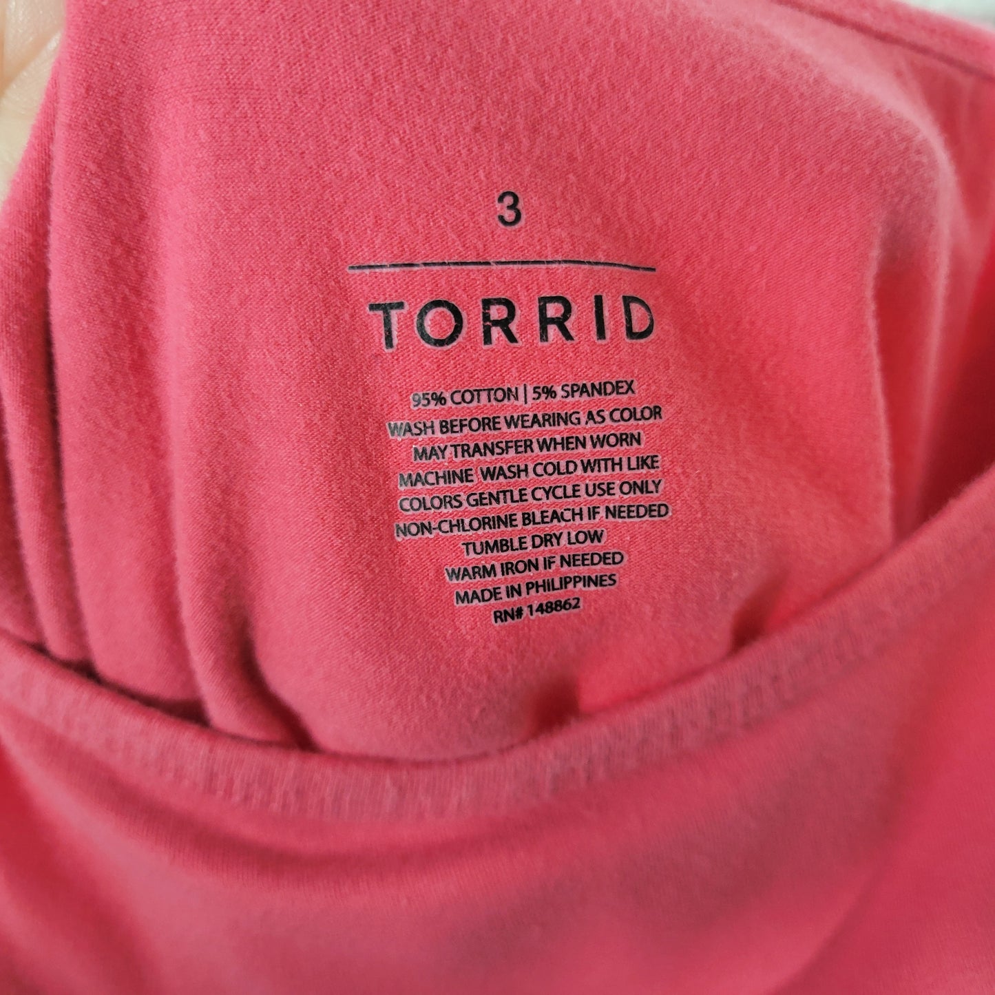 Torrid Women’s 3X Camisole Pink Solid Cotton Blend Adjustable Strap Cami PIN13E