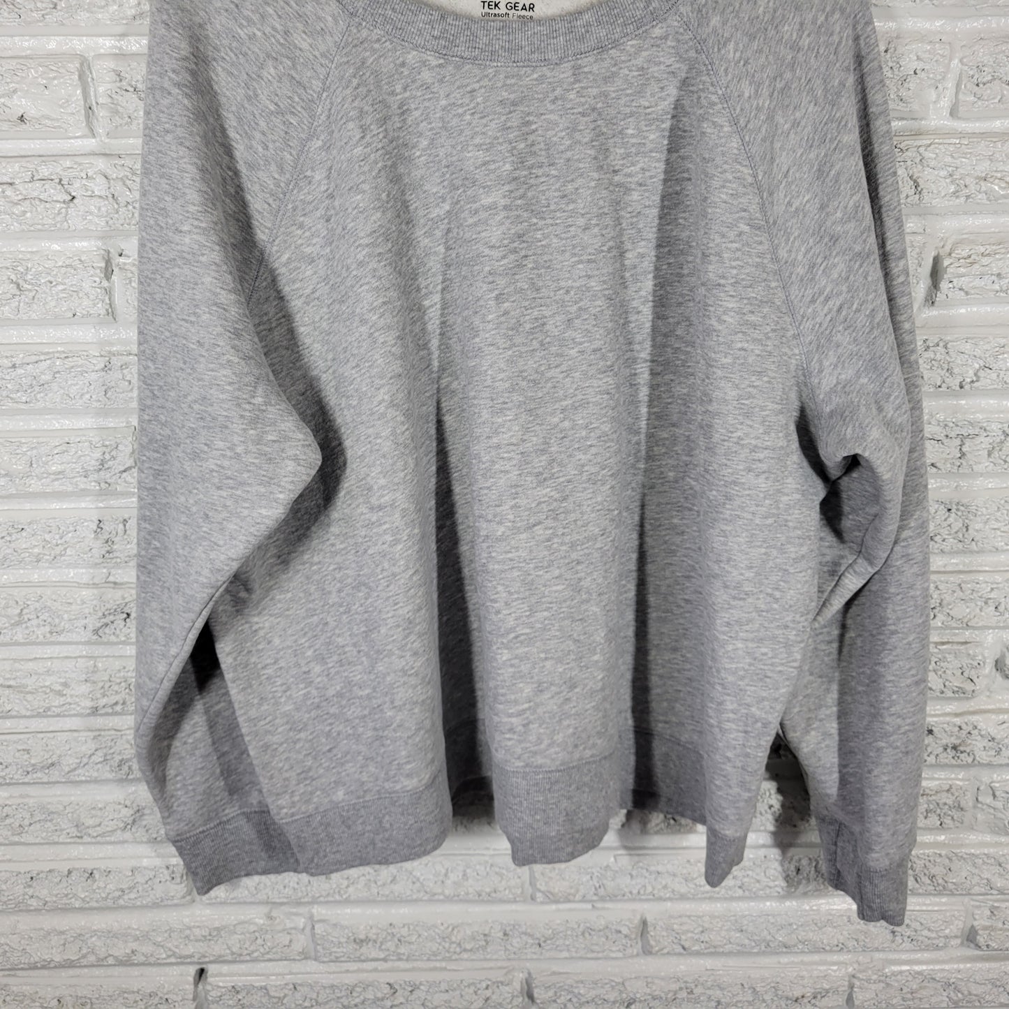 Tek Gear Men’s XXL Women’s 2X 3X Sweatshirt Gray Ultrasoft Fleece Crew SWE14E