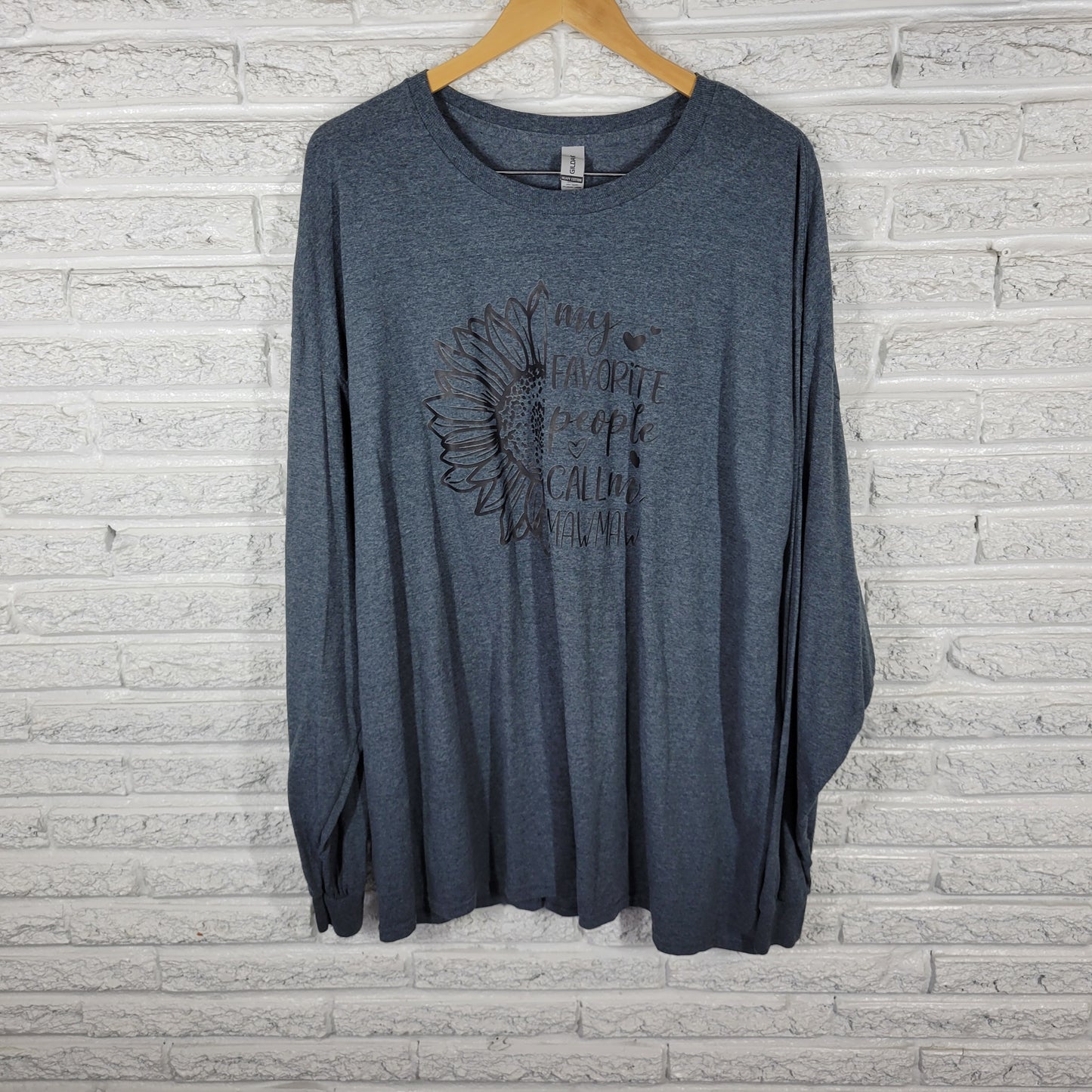 Mawmaw Grandma Sweatshirt 3XL Gray Lightweight Crew Neck Plus Size GRA84E