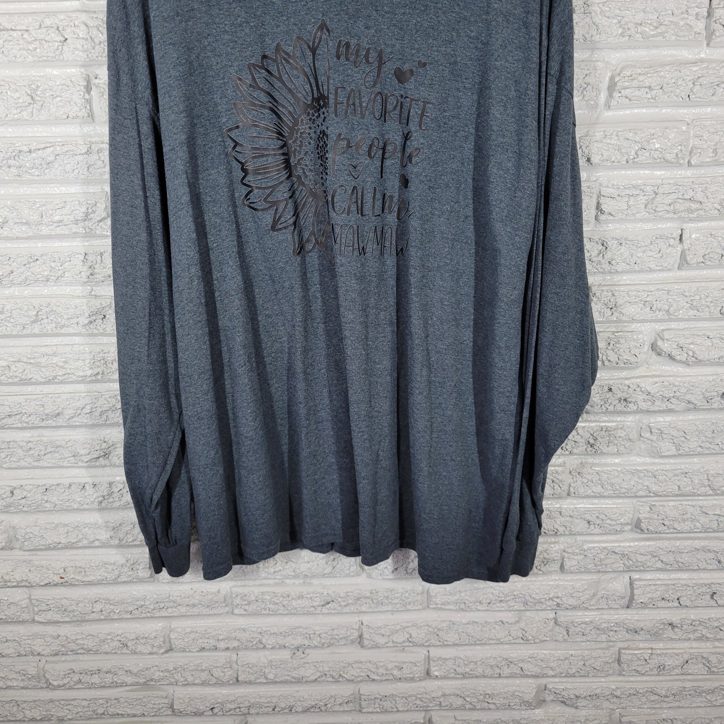 Mawmaw Grandma Sweatshirt 3XL Gray Lightweight Crew Neck Plus Size GRA84E